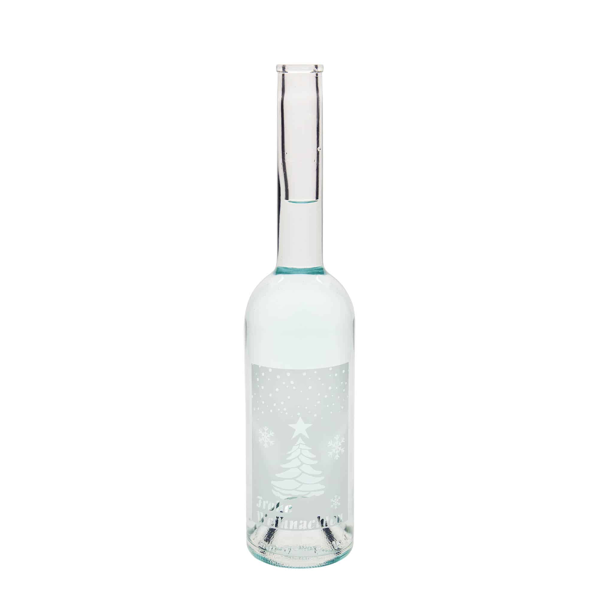 500 ml glasflaske 'Opera', motiv: Hvid jul, åbning: Kork