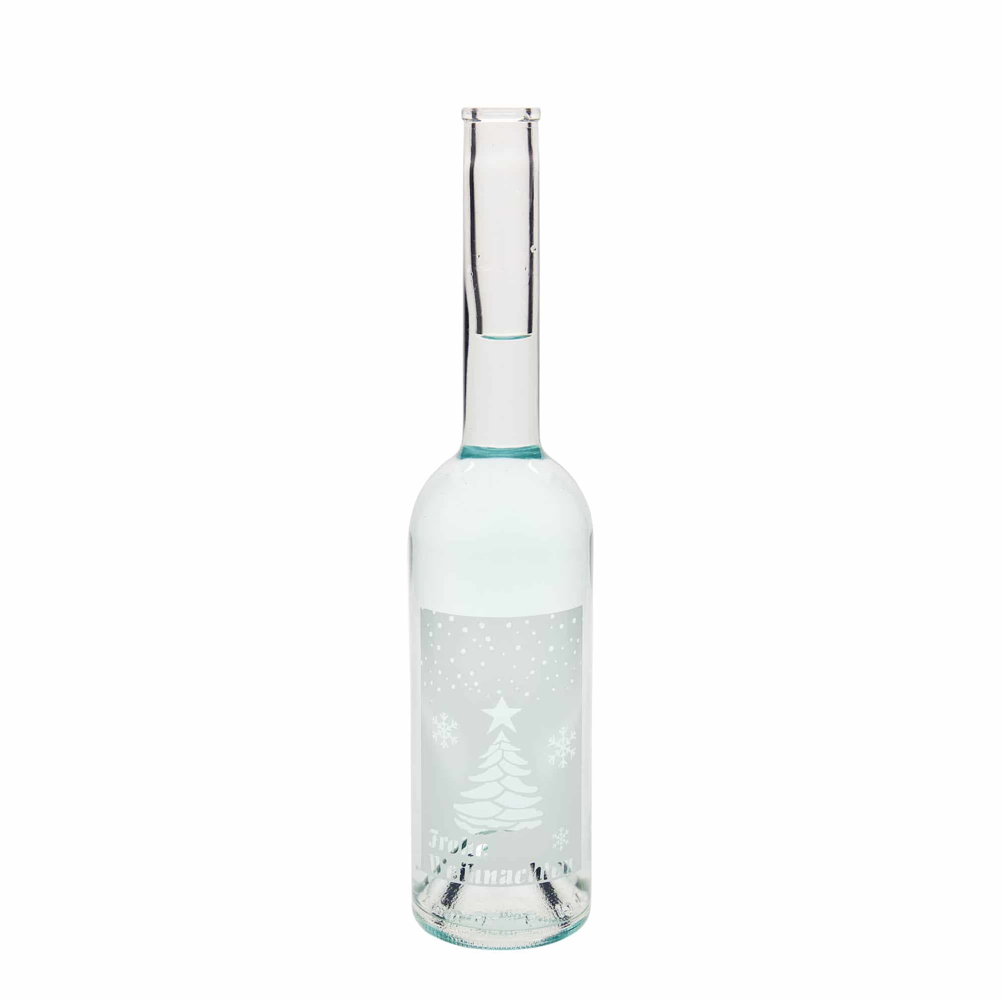 500 ml glasflaske 'Opera', motiv: Hvide jul, åbning: kork