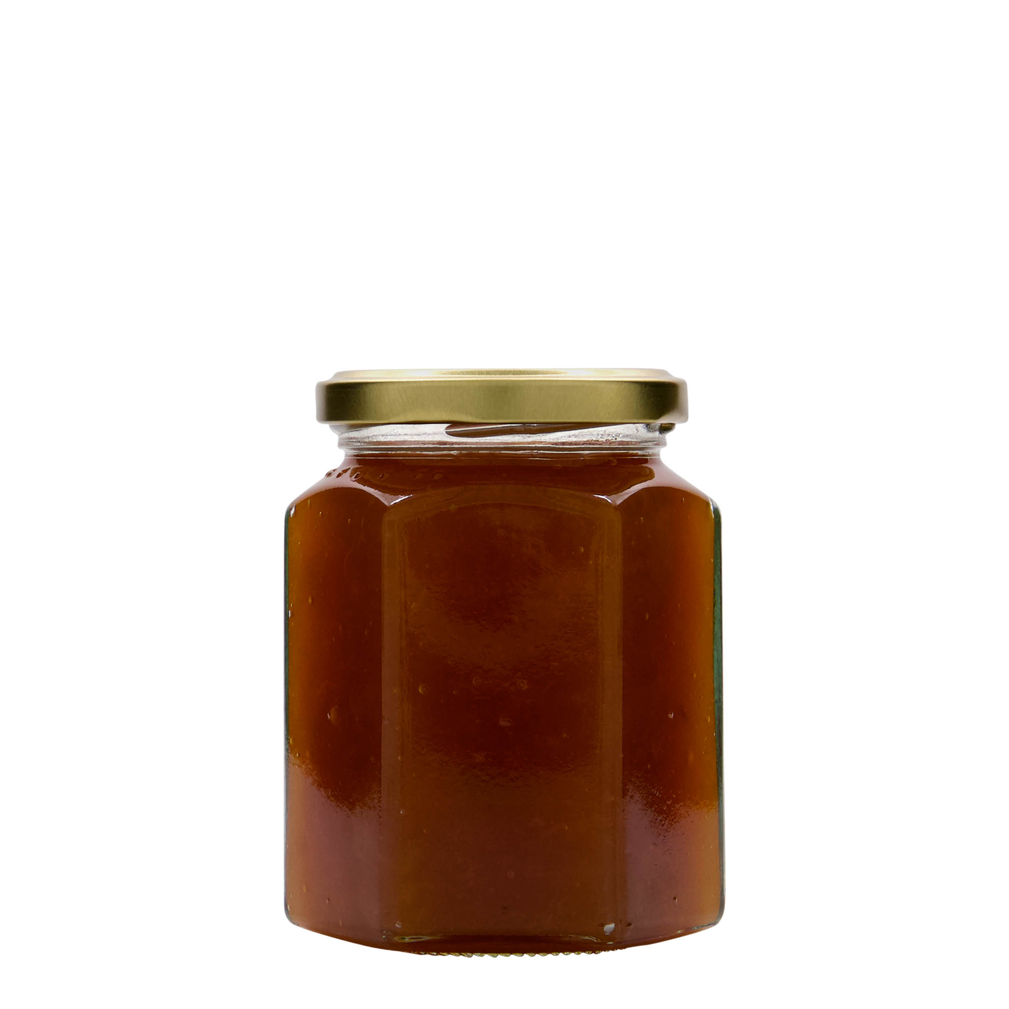 288 ml sekskantet glas, åbning: Twist-Off (TO 63)