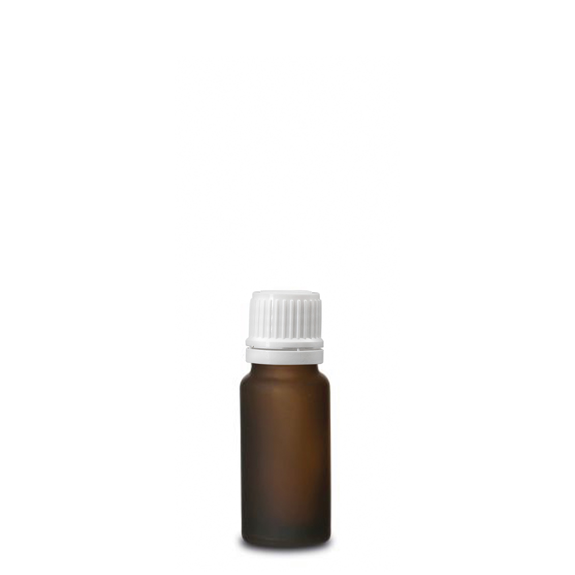 10 ml medicinflaske, glas, brun frostet, munding: DIN 18 10 ml medicinflaske, glas, brun frostet, munding: DIN 18