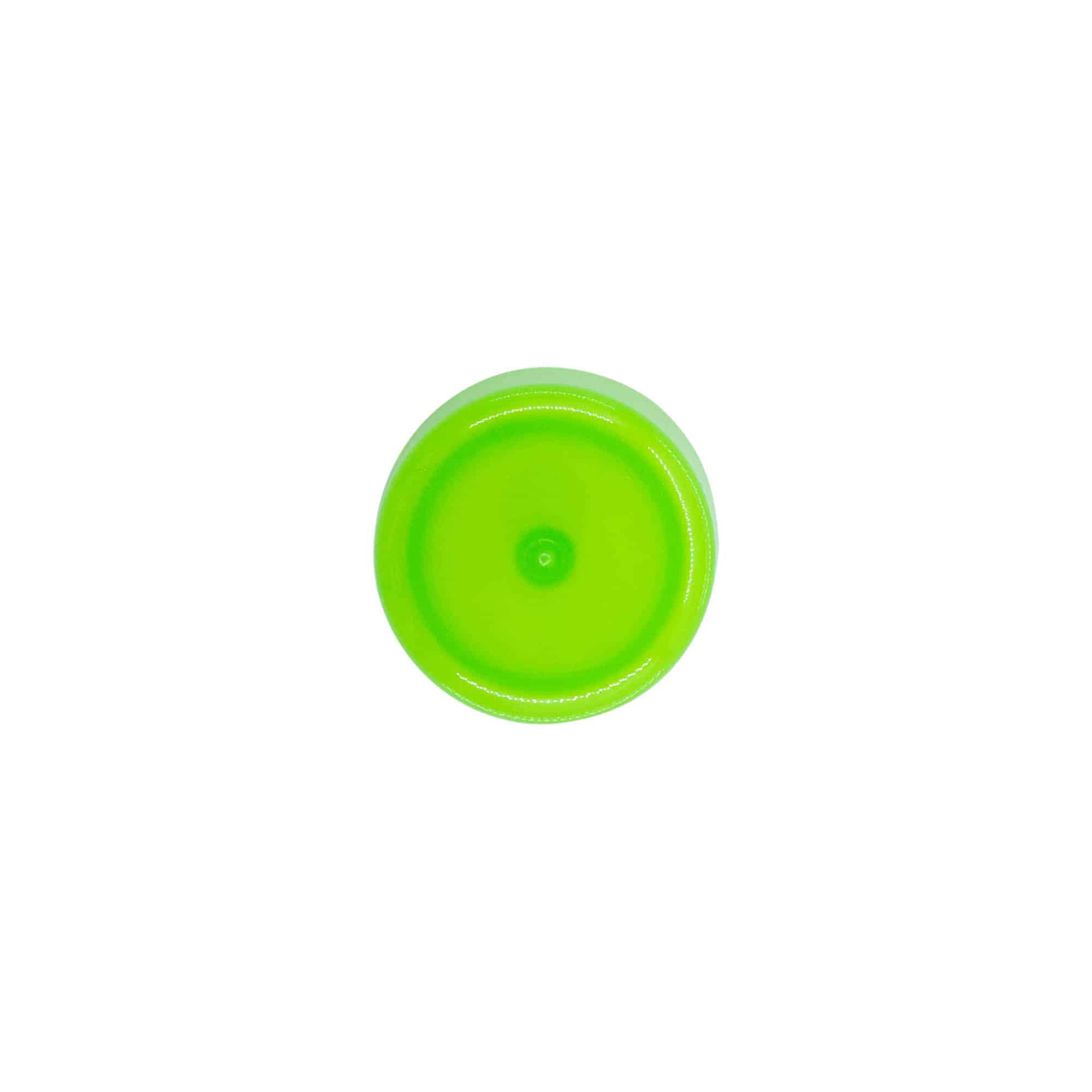 Skruelåg med sprøjteindsats, PP-plast, grøn, til åbning: 24/410