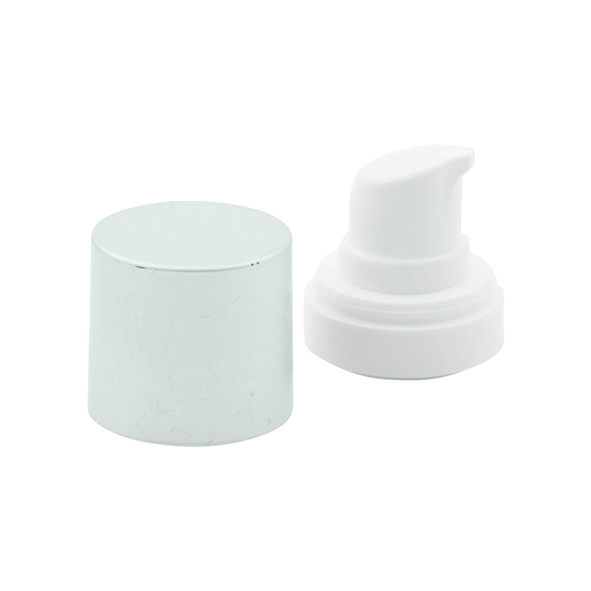 Airless dispenser pumpehoved 'Micro', PP-plast, sølv