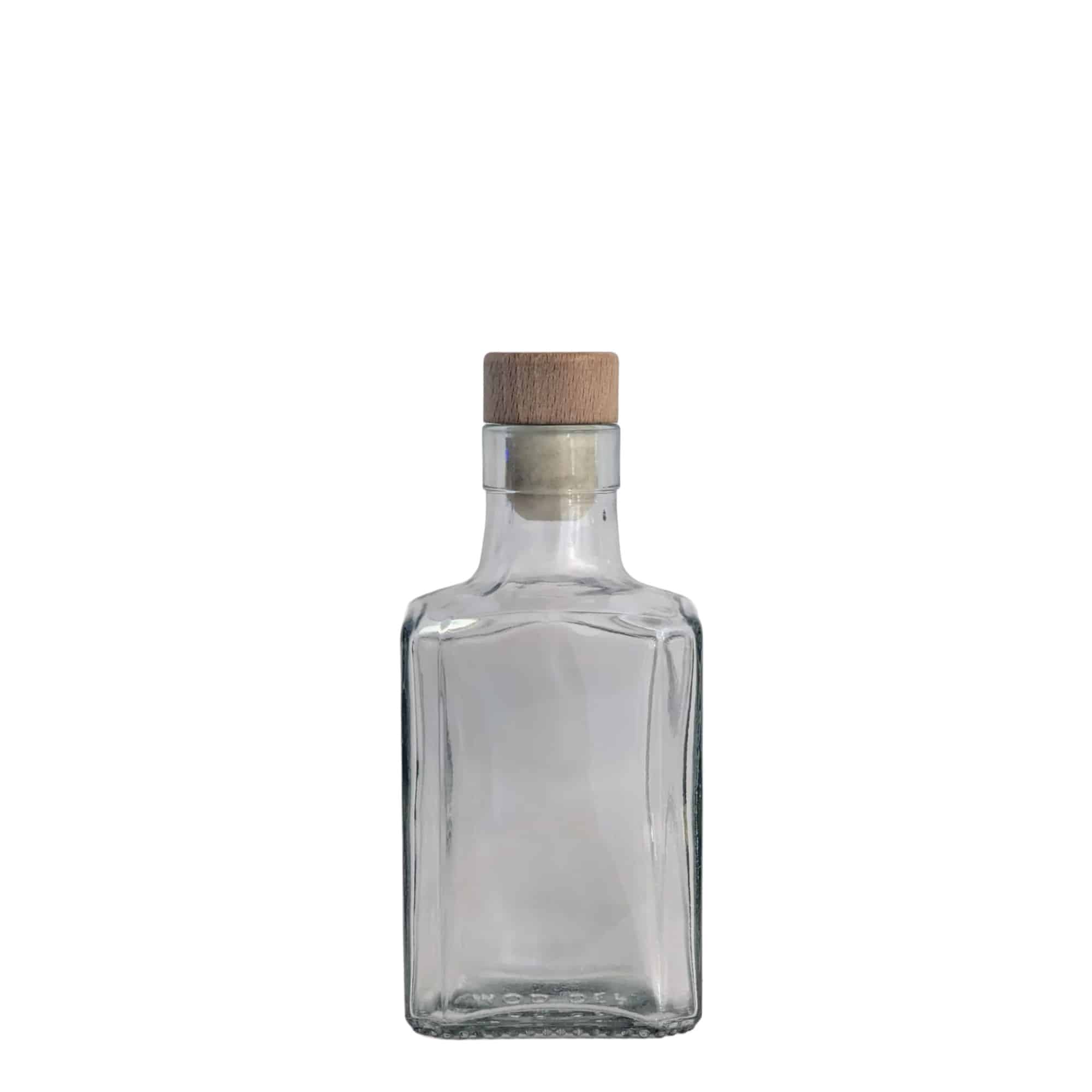 250 ml glasflaske 'Decanter Quadro Oberband', firkantet, åbning: kork