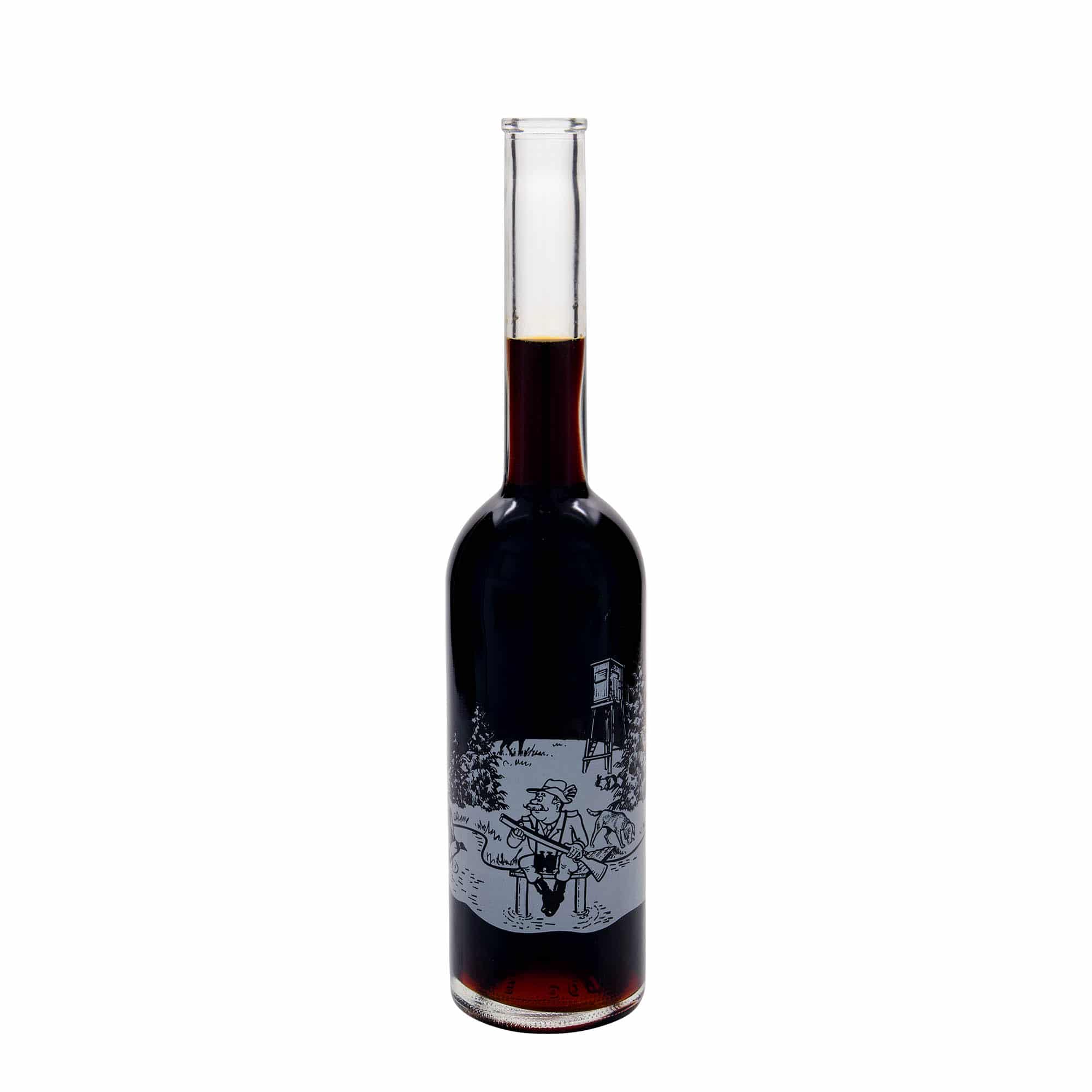 500 ml glasflaske 'Opera', motiv: Jæger, åbning: Kork