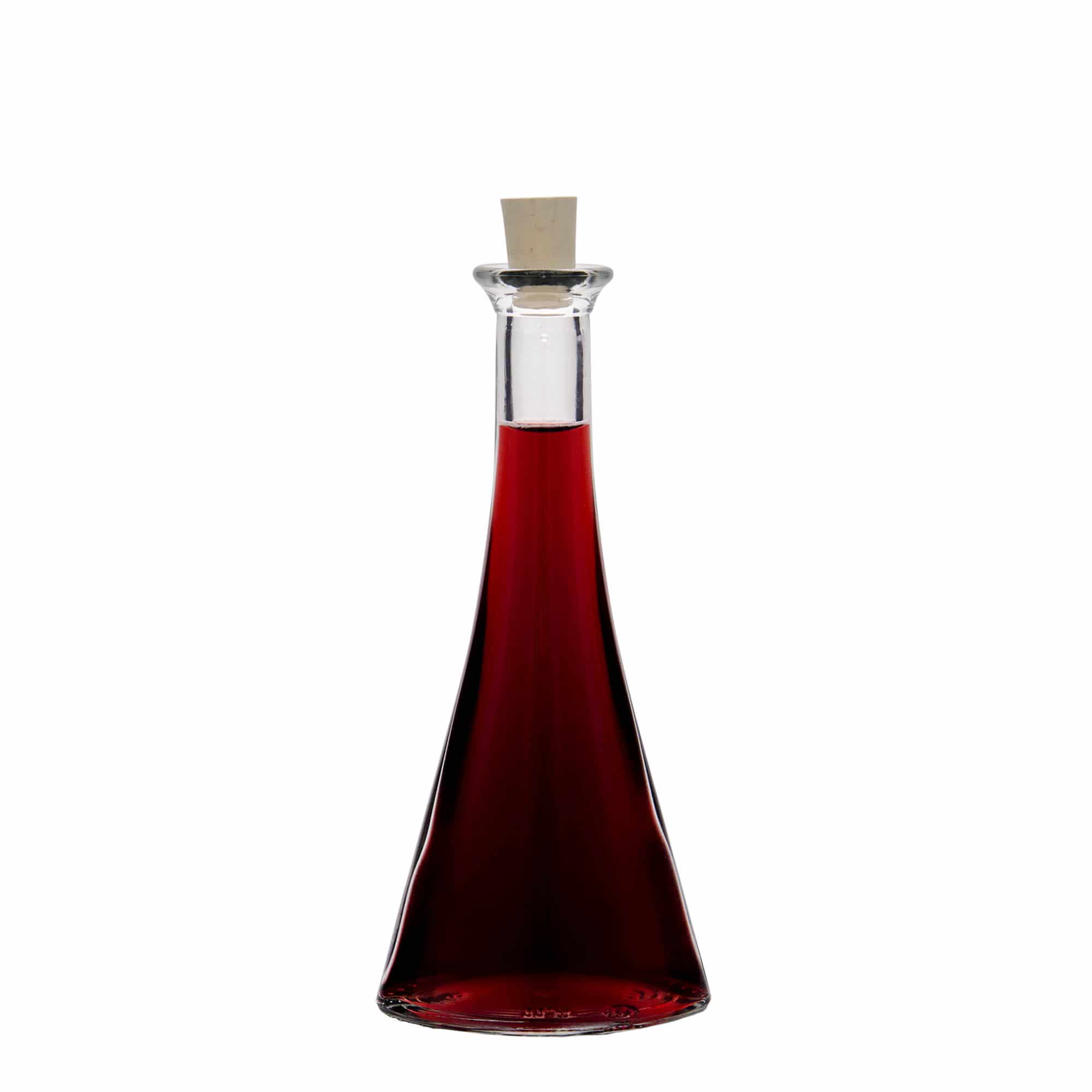 100 ml glasflaske 'Veronica', halvrund, åbning: Kork