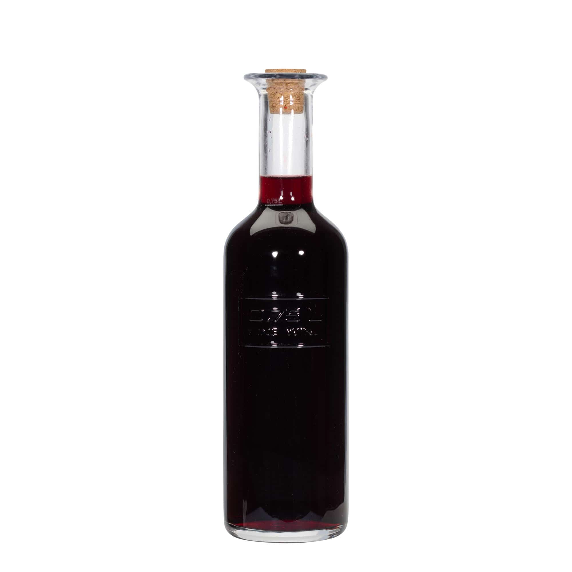 750 ml glasflaske 'Optima Fine Wine', åbning: kork