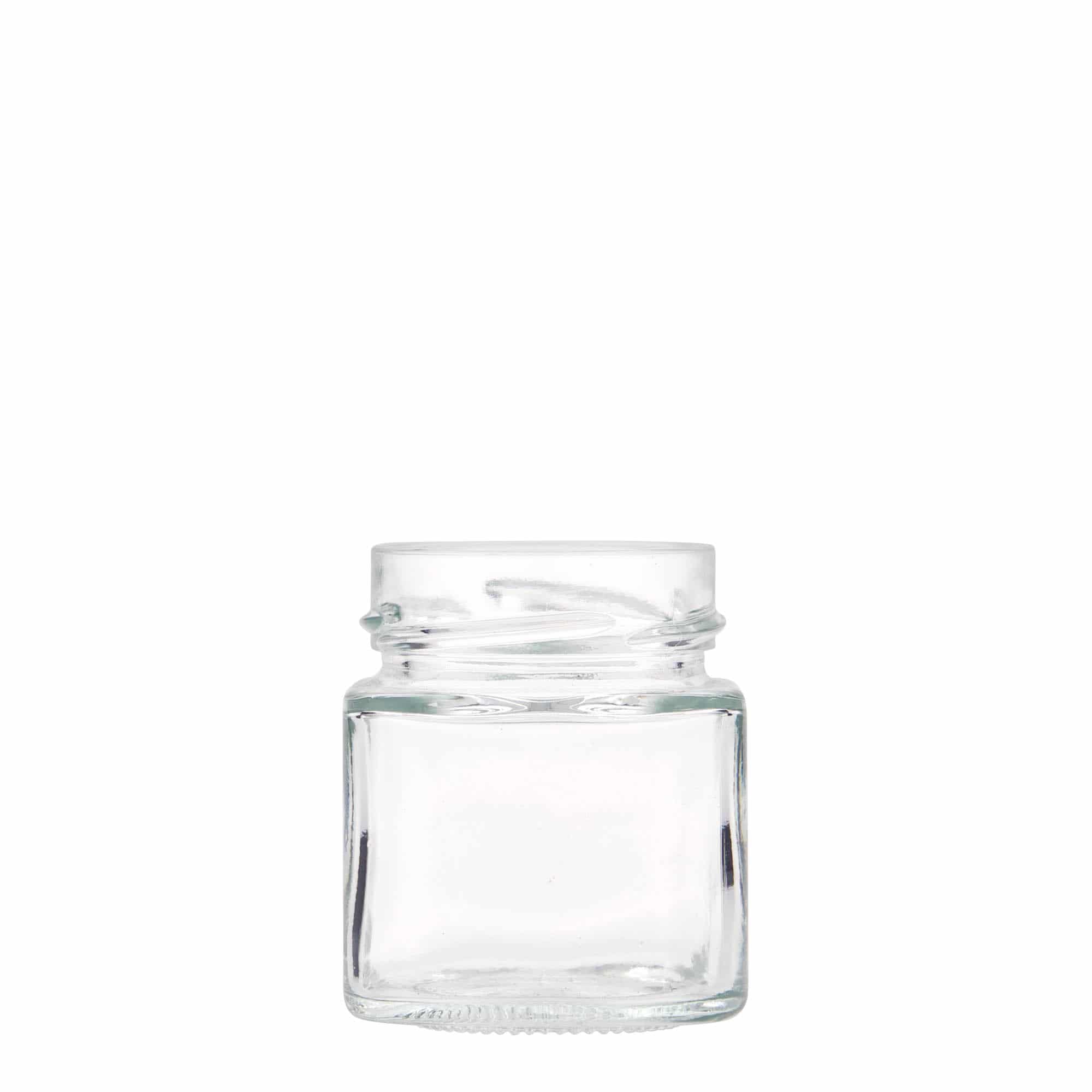 156 ml firkantet glas 'Funny', åbning: Deep-Twist-Off (DTO 58)