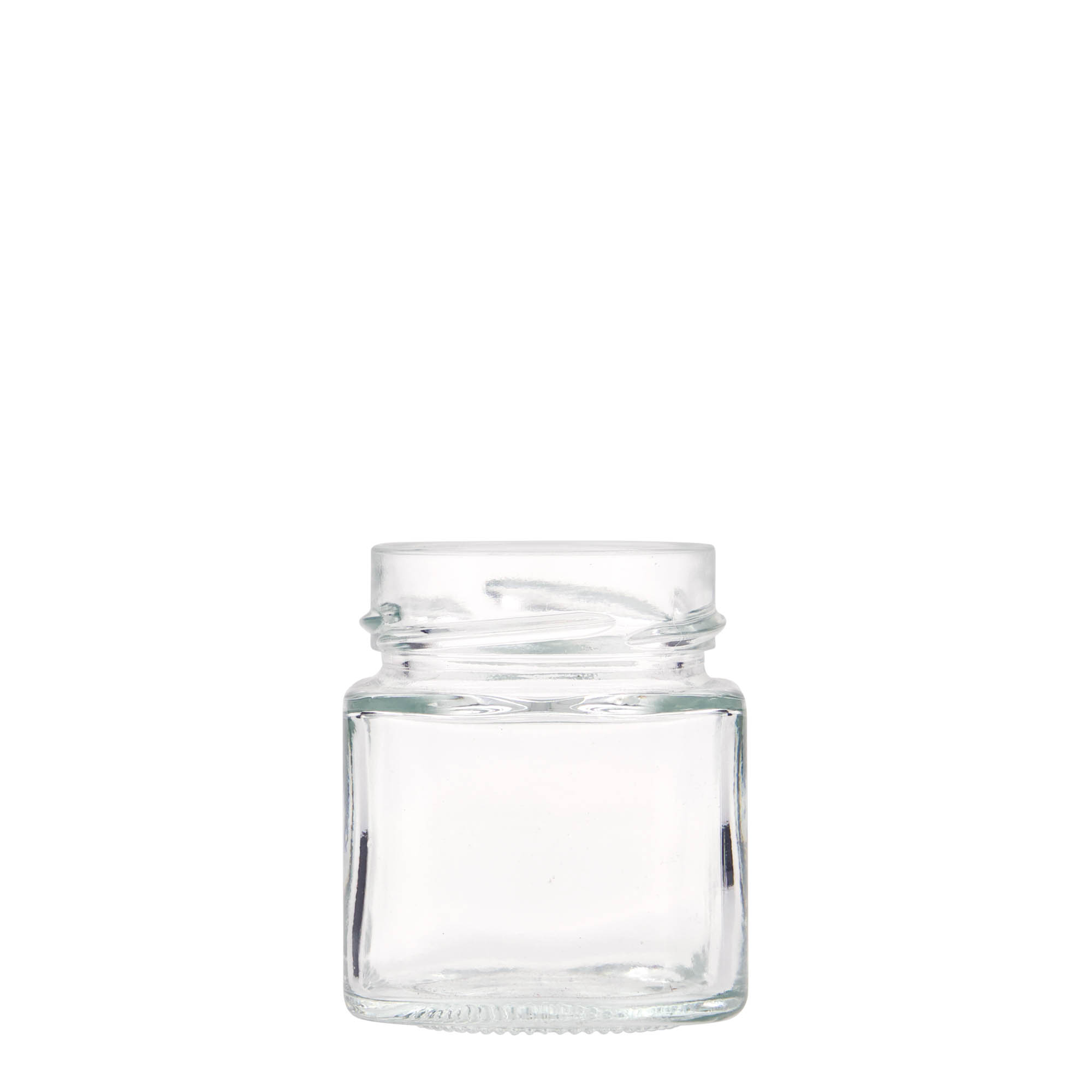 156 ml firkantet glas 'Funny', åbning: Deep-Twist-Off (DTO 58)