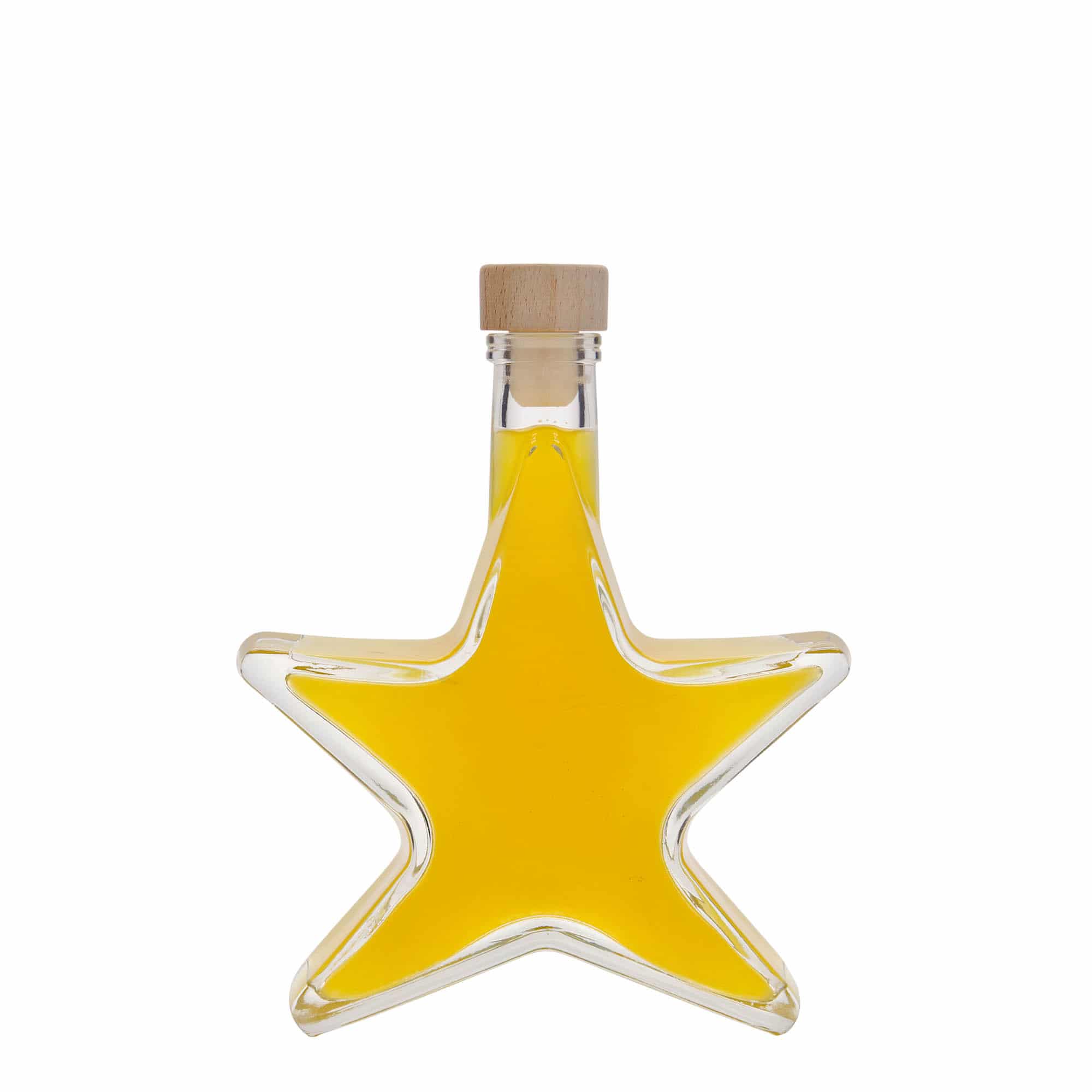 200 ml glasflaske 'Stjerne', åbning: Kork