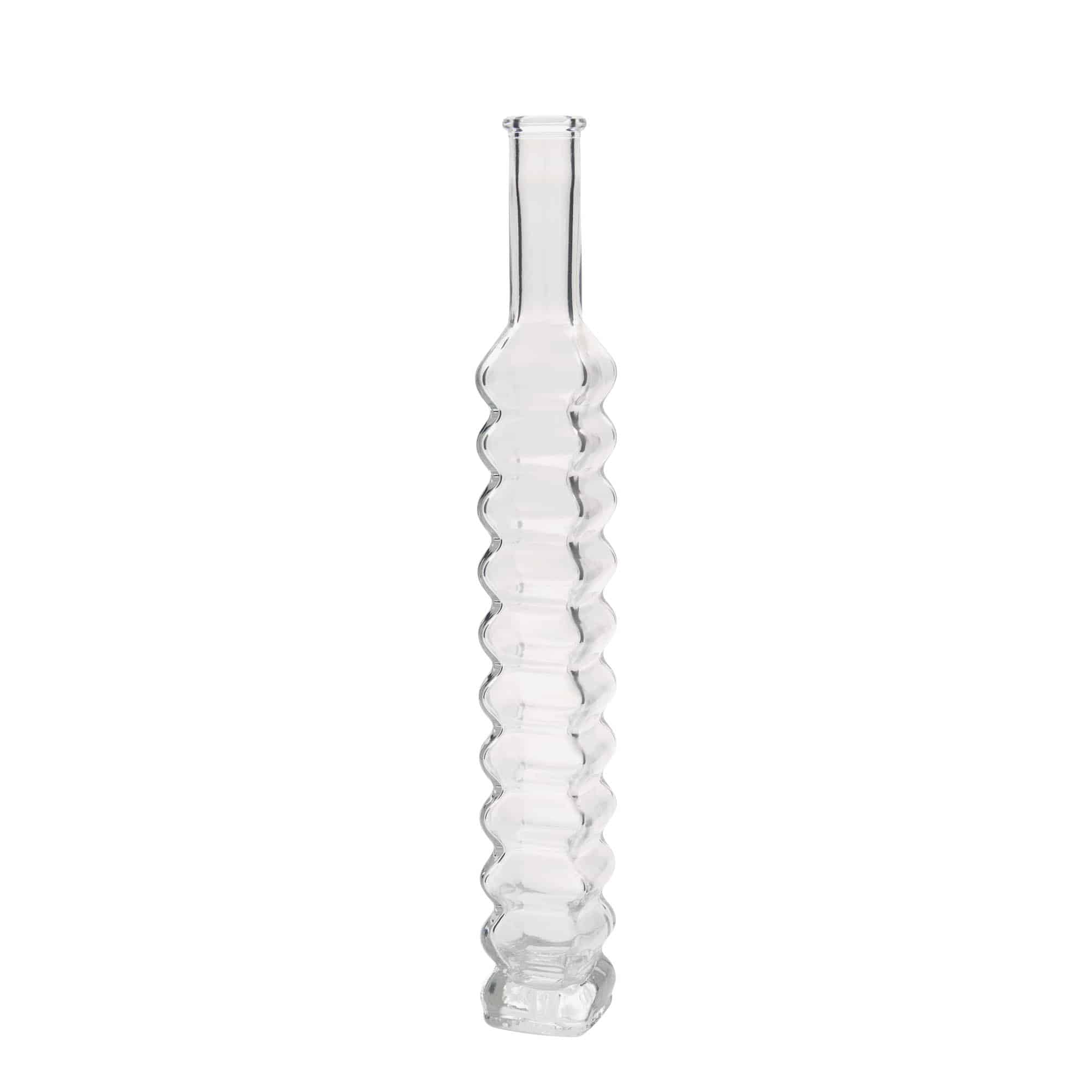 200 ml glasflaske 'Roma, firkantet, åbning: kork'