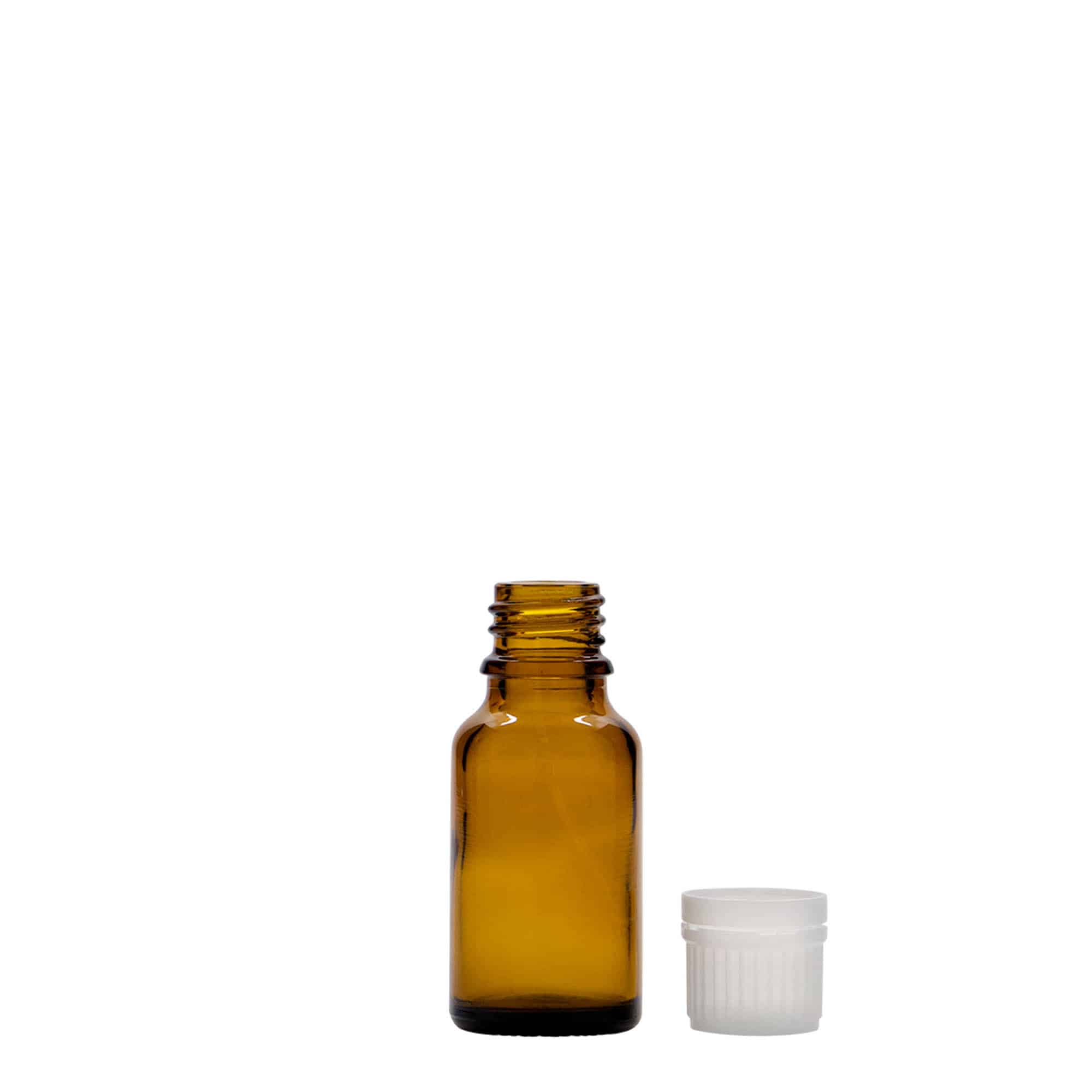 15 ml medicinflaske, glas, brun, åbning: DIN 18