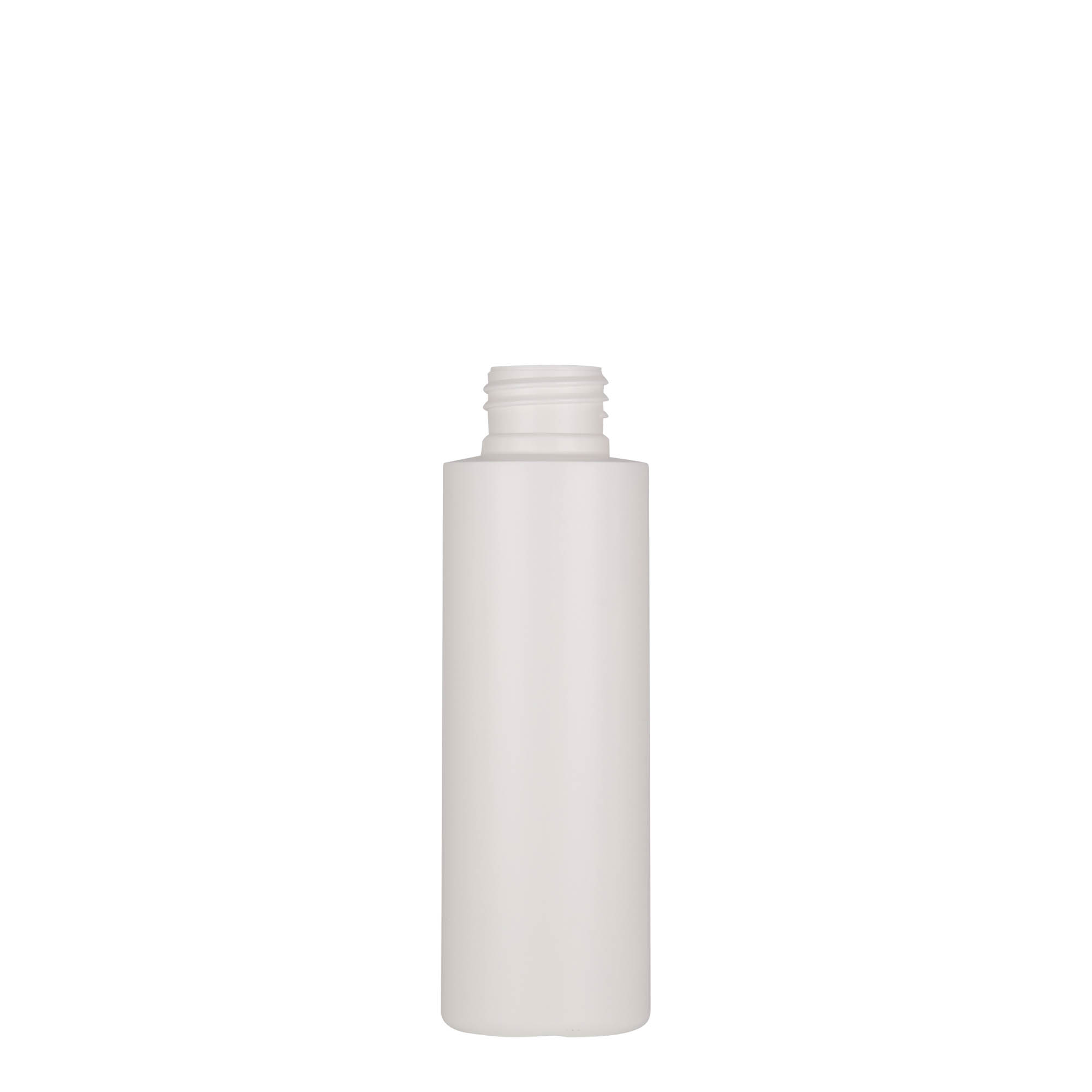 100 ml plastflaske 'Pipe', grøn HDPE, hvid, tud: 24/410