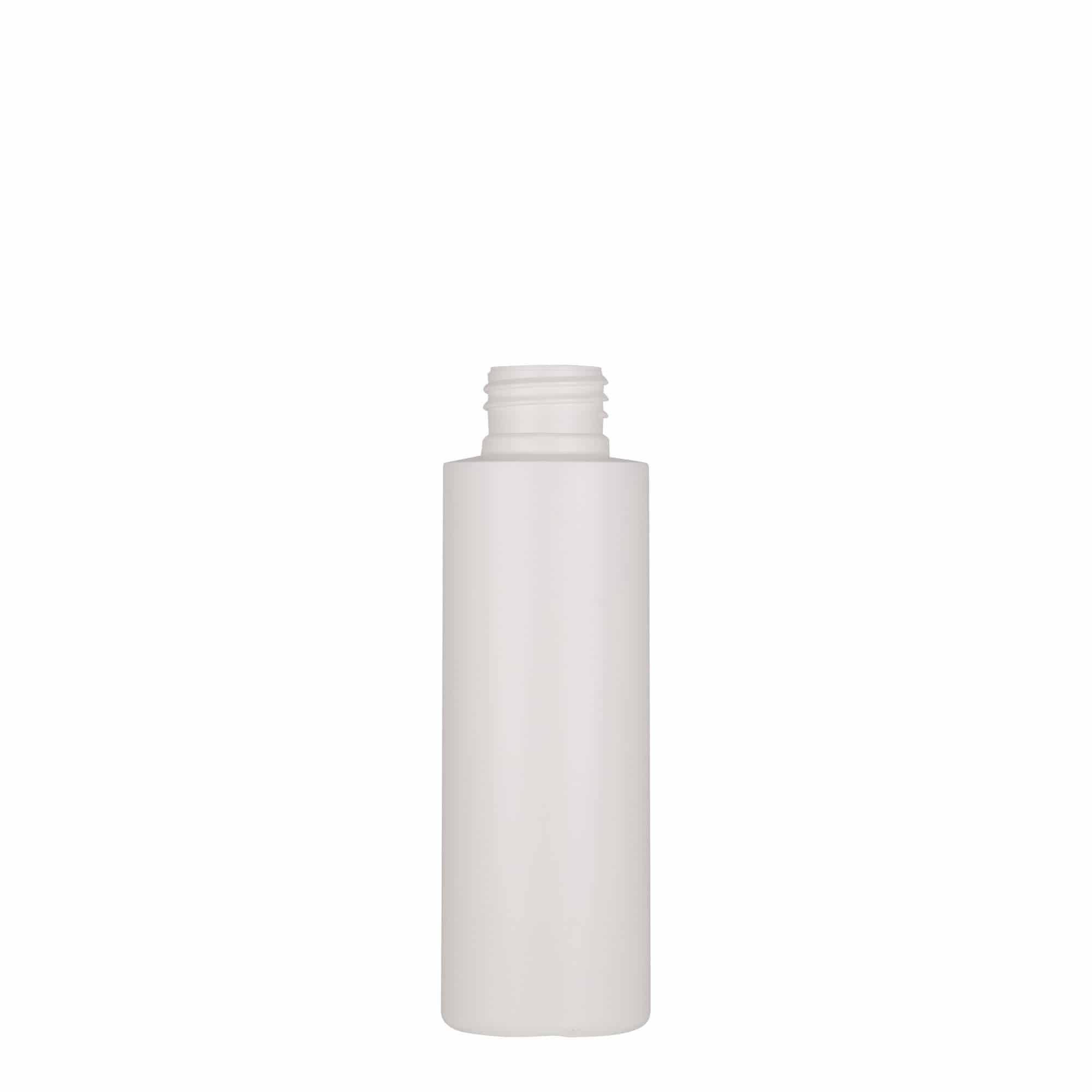100 ml plastflaske 'Pipe', grøn HDPE, hvid, tud: 24/410