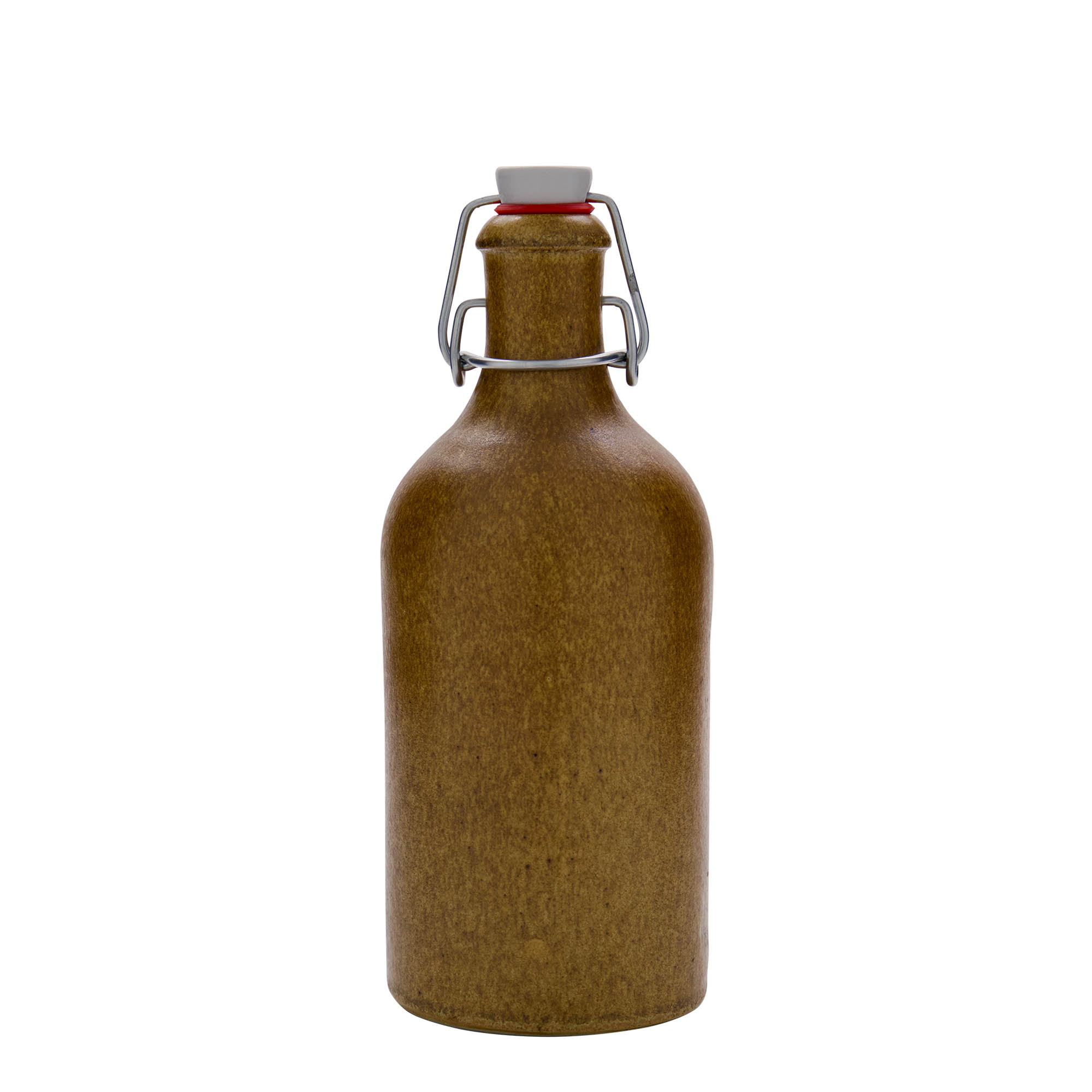 500 ml tonkrukke, stentøj, brun-krystal, åbning: låseklips 500 ml tonkrukke, stentøj, brun-krystal, åbning: låseklips