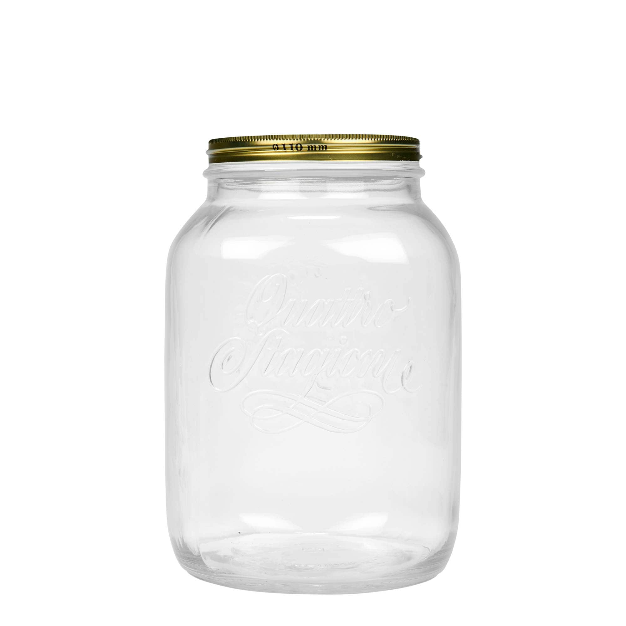 3.000 ml glas 'Quattro Stagioni', åbning: Skruelåg
