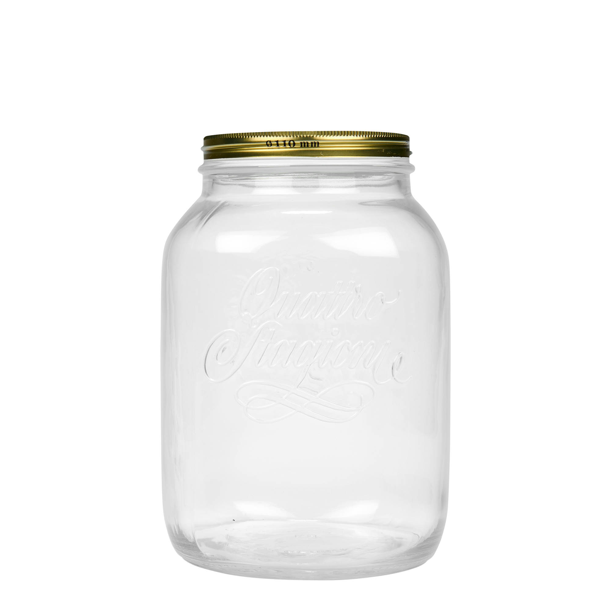 3.000 ml glas 'Quattro Stagioni', åbning: skruelåg