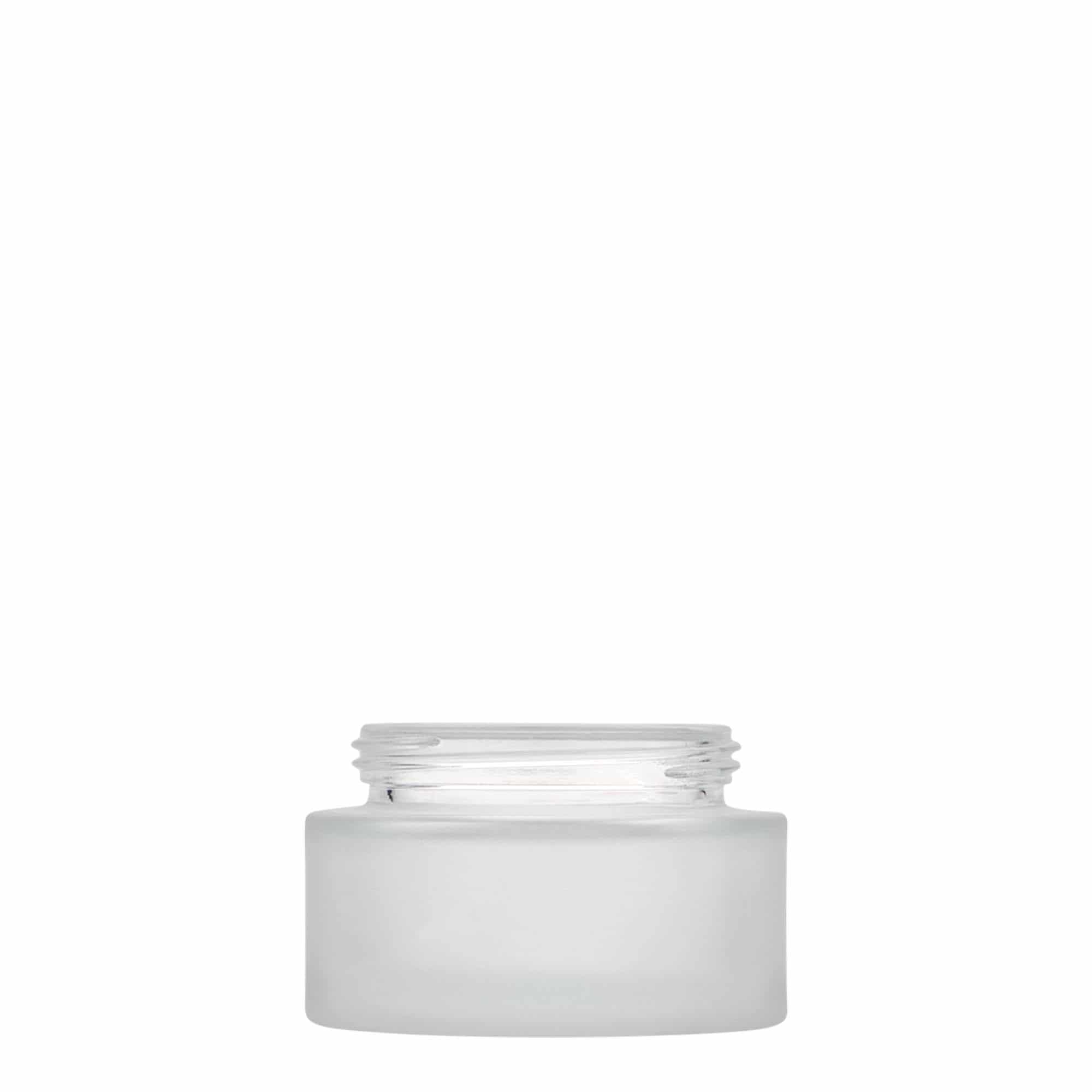 50 ml krukke 'Platin Edition', glas, frostet, åbning: skruelåg