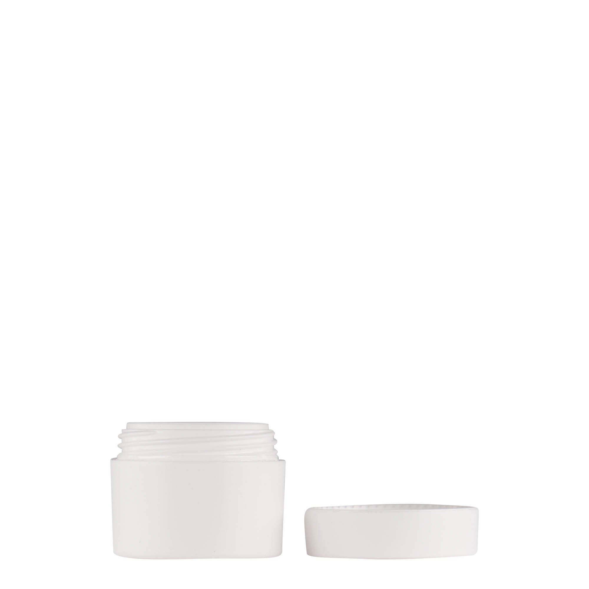 5 ml plastikdåse »Antonella«, PP, hvid, åbning: skruelåg