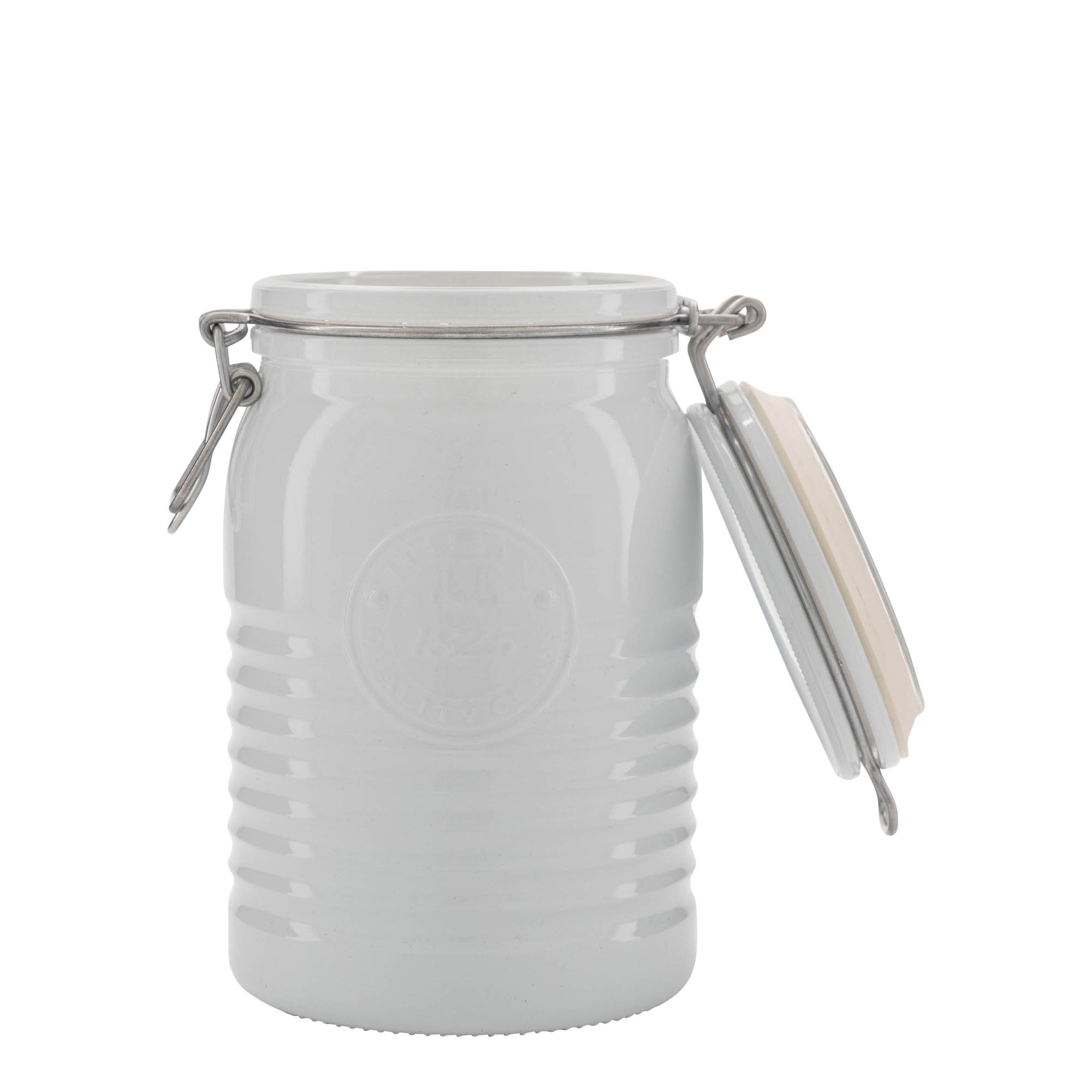 1.000 ml patentglas 'Officina 1825', hvid, åbning: Patentlåg