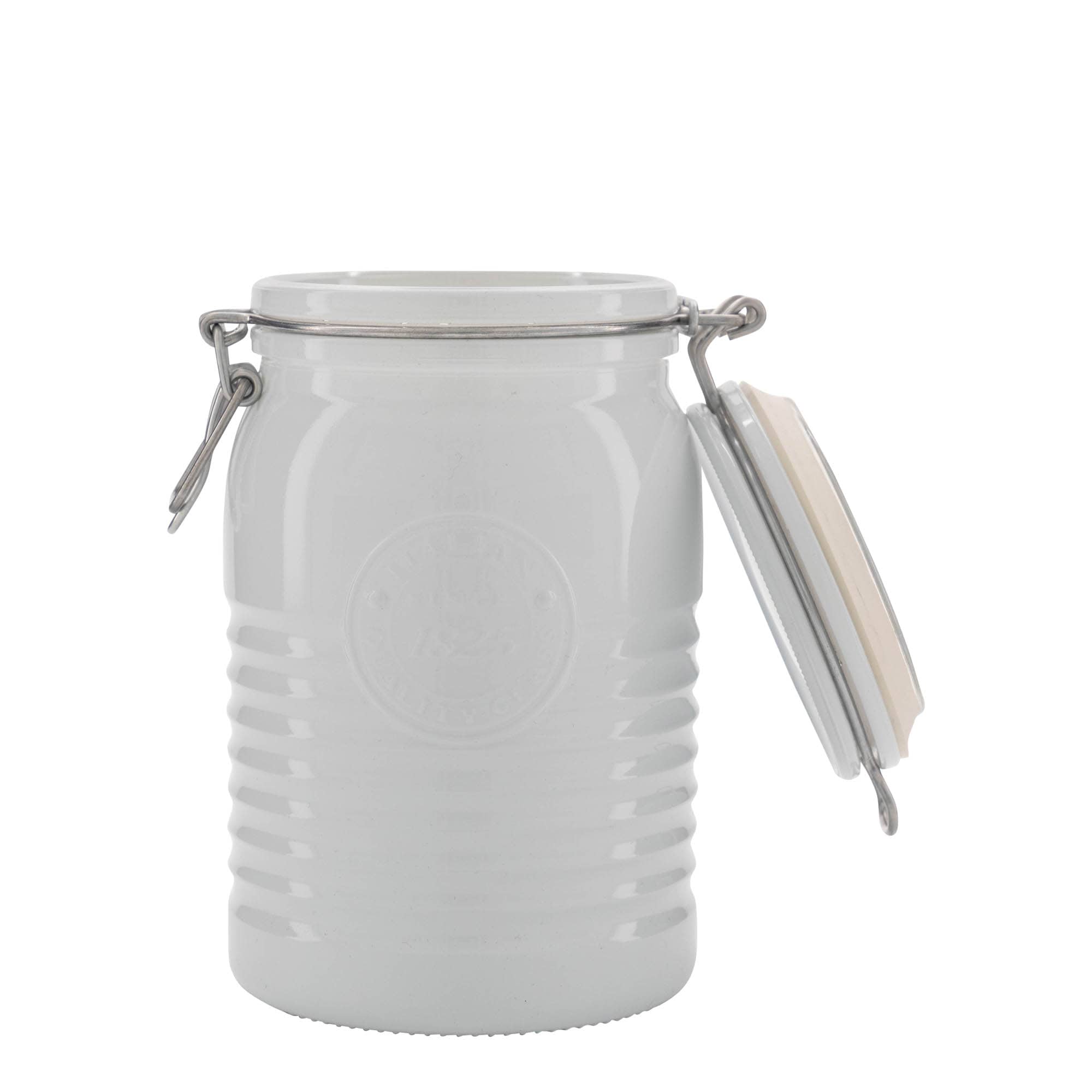 1.000 ml patentglas 'Officina 1825', hvid, åbning: patentlukning