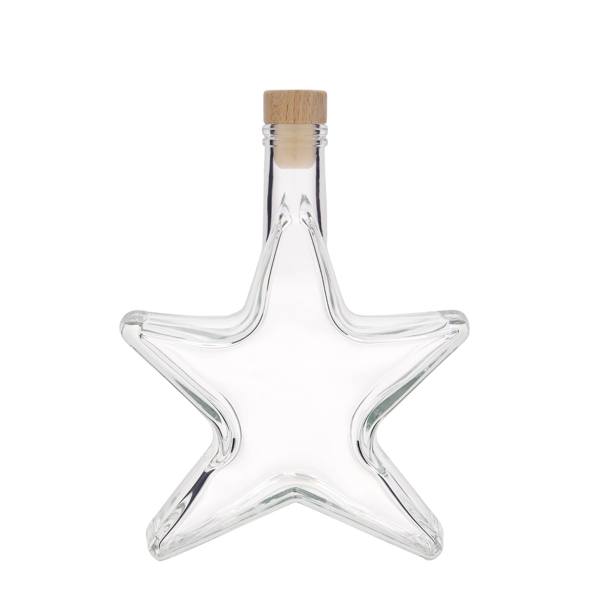 350 ml glasflaske 'Stjerne', åbning: kork 350 ml glasflaske 'Stjerne', åbning: kork