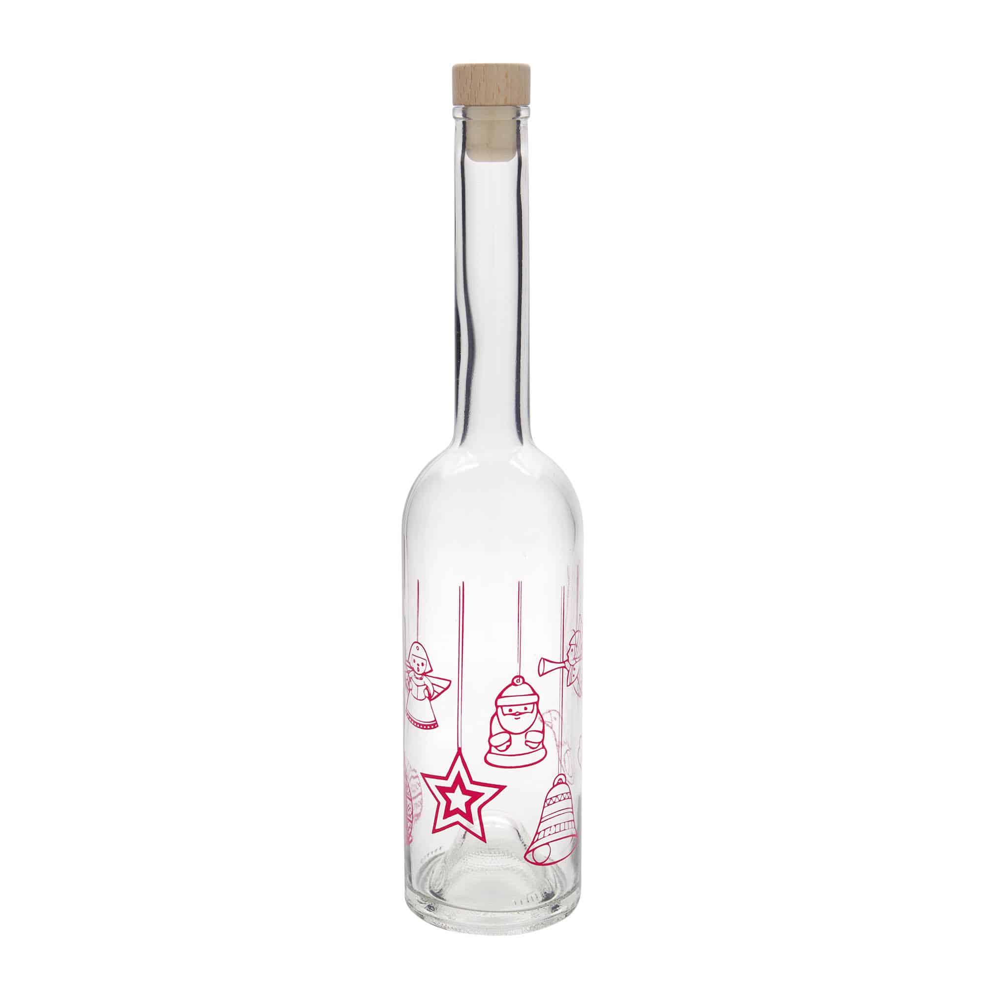 500 ml glasflaske 'Opera', motiv: Stjerner, åbning: Kork