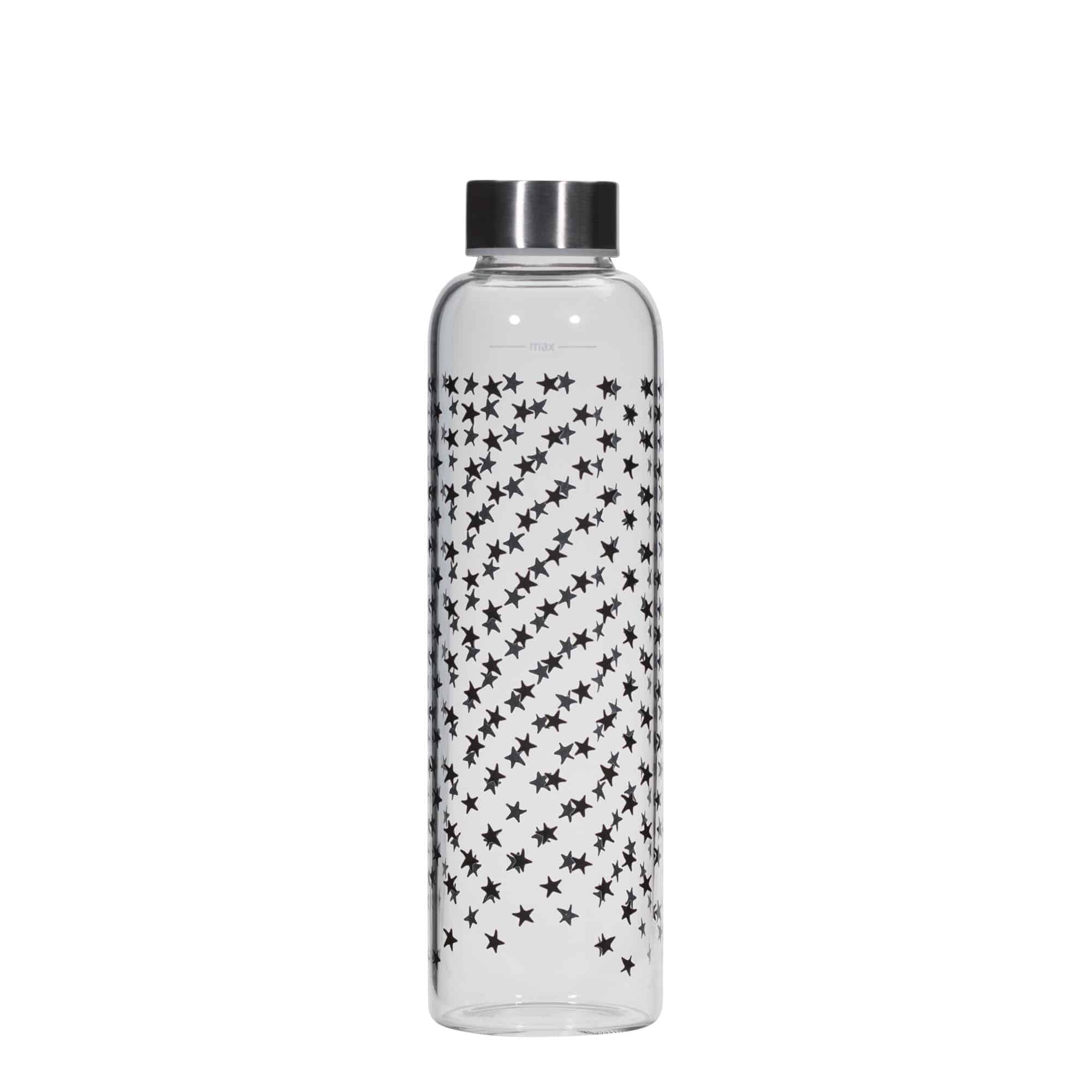 500 ml drikkeflaske 'Perseus', motiv: Sorte stjerner, åbning: Skruelåg