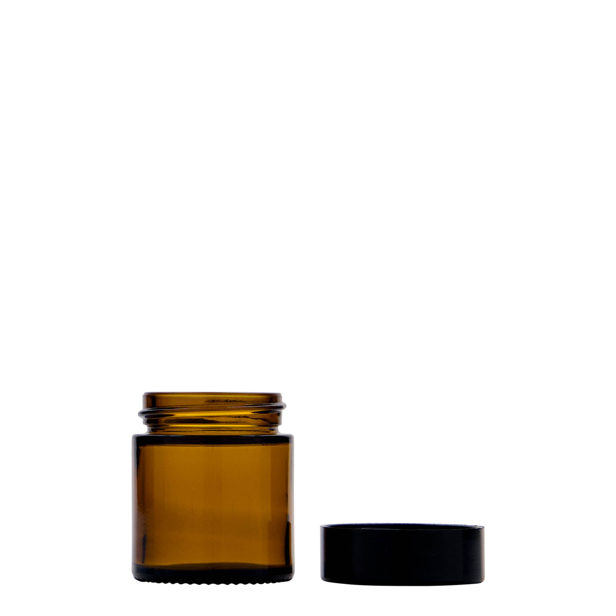 30 ml krukke 'Brown Line', glas, brun, åbning: skruelåg
