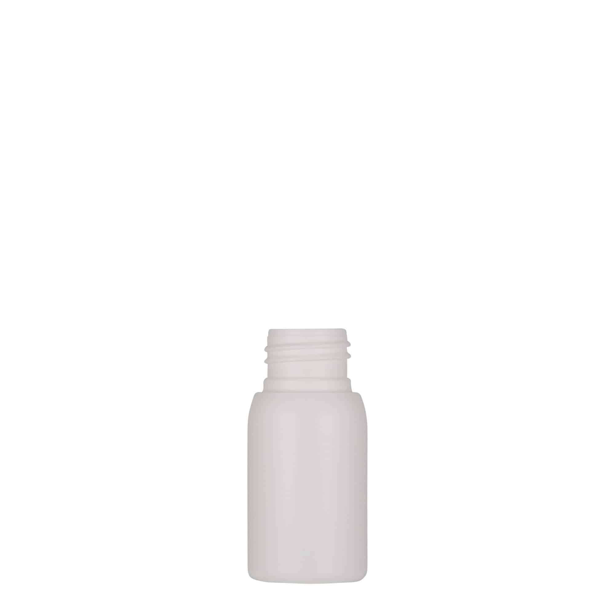 30 ml plastikflaske 'Tuffy', HDPE, hvid, åbning: 24/410
