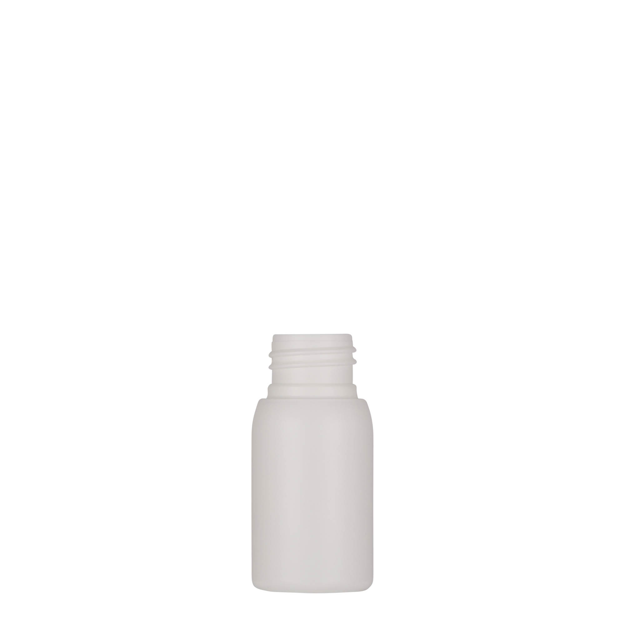 30 ml plastikflaske 'Tuffy', HDPE, hvid, åbning: 24/410
