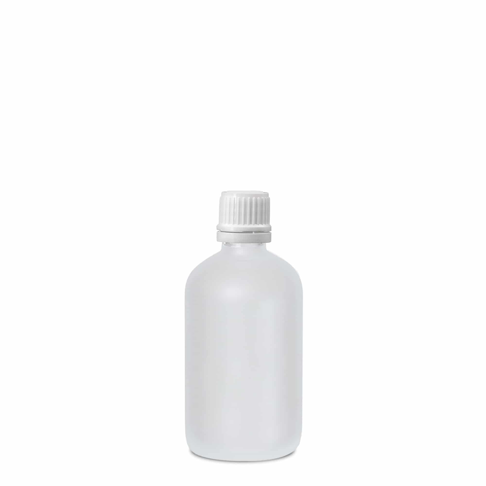 100 ml medicinflaske, glas, frostet, munding: DIN 18