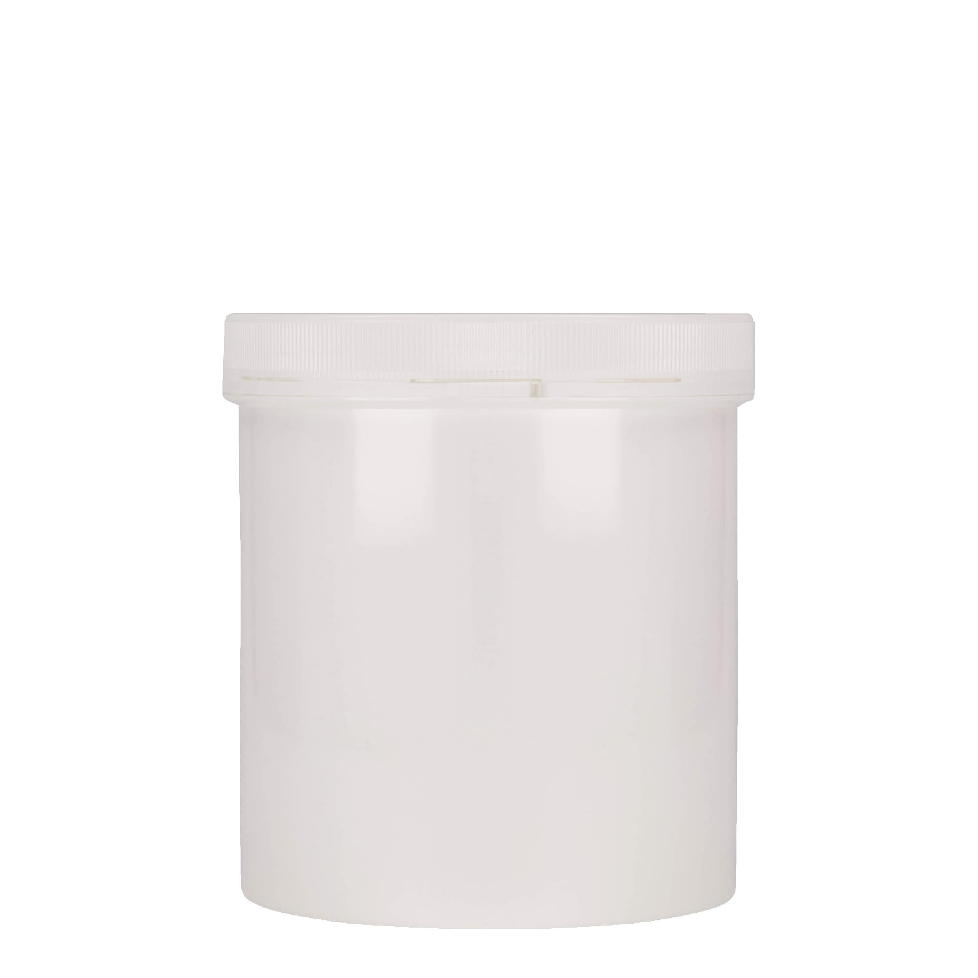 1.000 ml plastdåse 'Securilock', PP, hvid, åbning: skruelåg