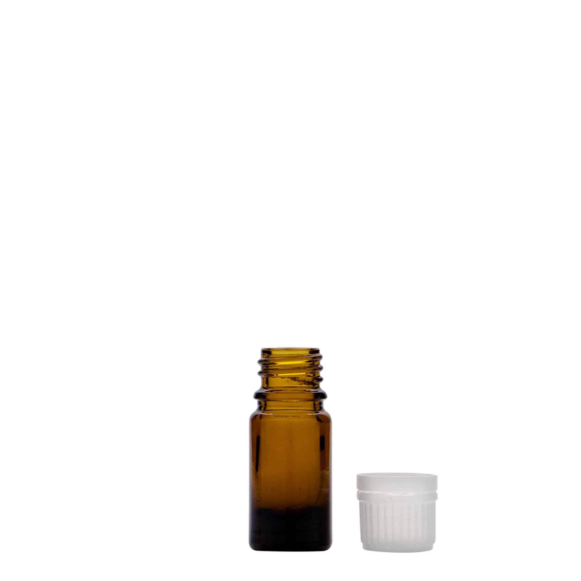5 ml medicinflaske, glas, brun, åbning: DIN 18