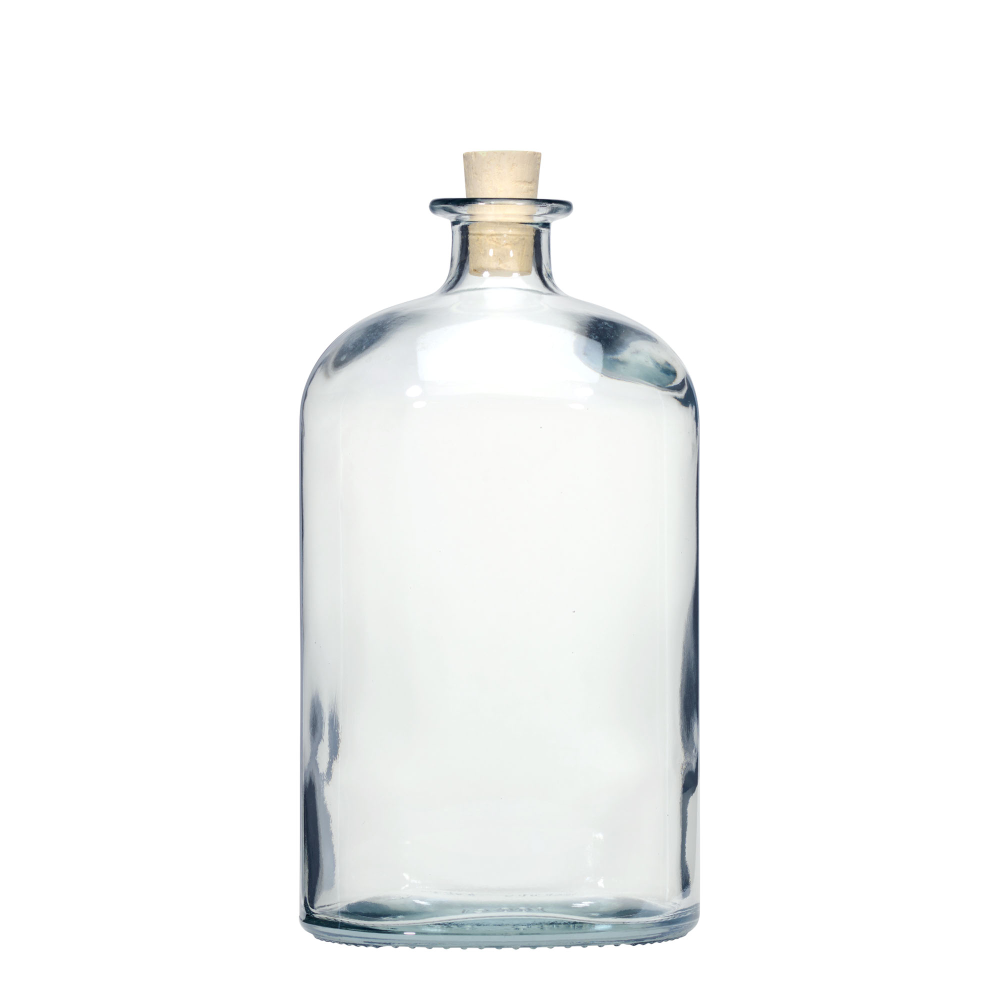1.000 ml glasflaske 'Dundee', oval, åbning: kork