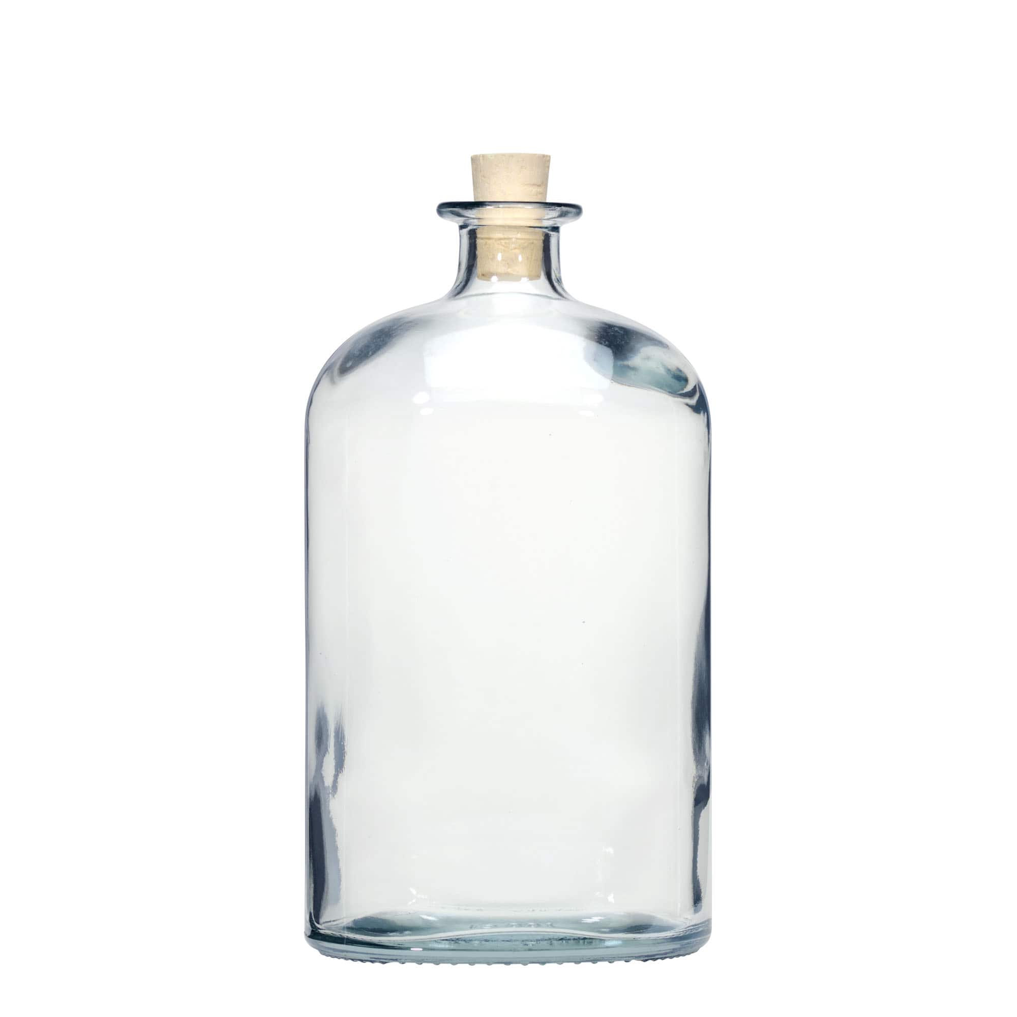 1.000 ml glasflaske 'Dundee', oval, åbning: kork
