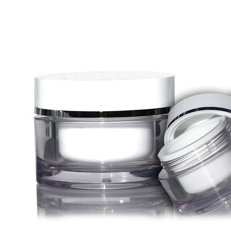 30 ml krukke, SAN-plast, hvid, åbning: skruelåg 30 ml krukke, SAN-plast, hvid, åbning: skruelåg