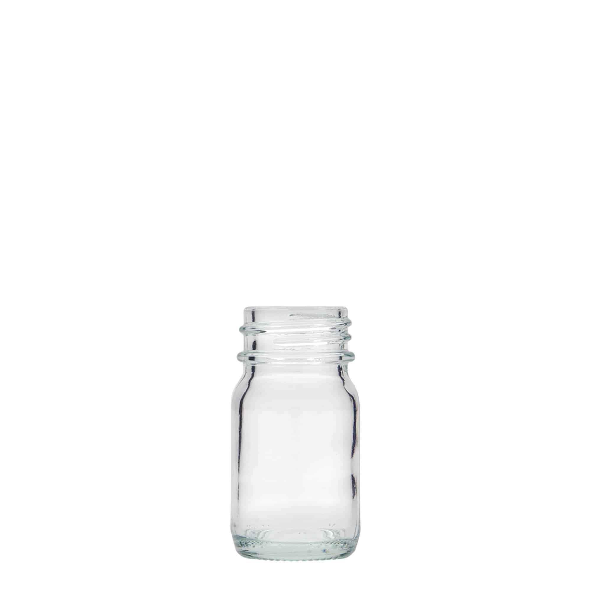 30 ml bredhalset glas, åbning: DIN 32