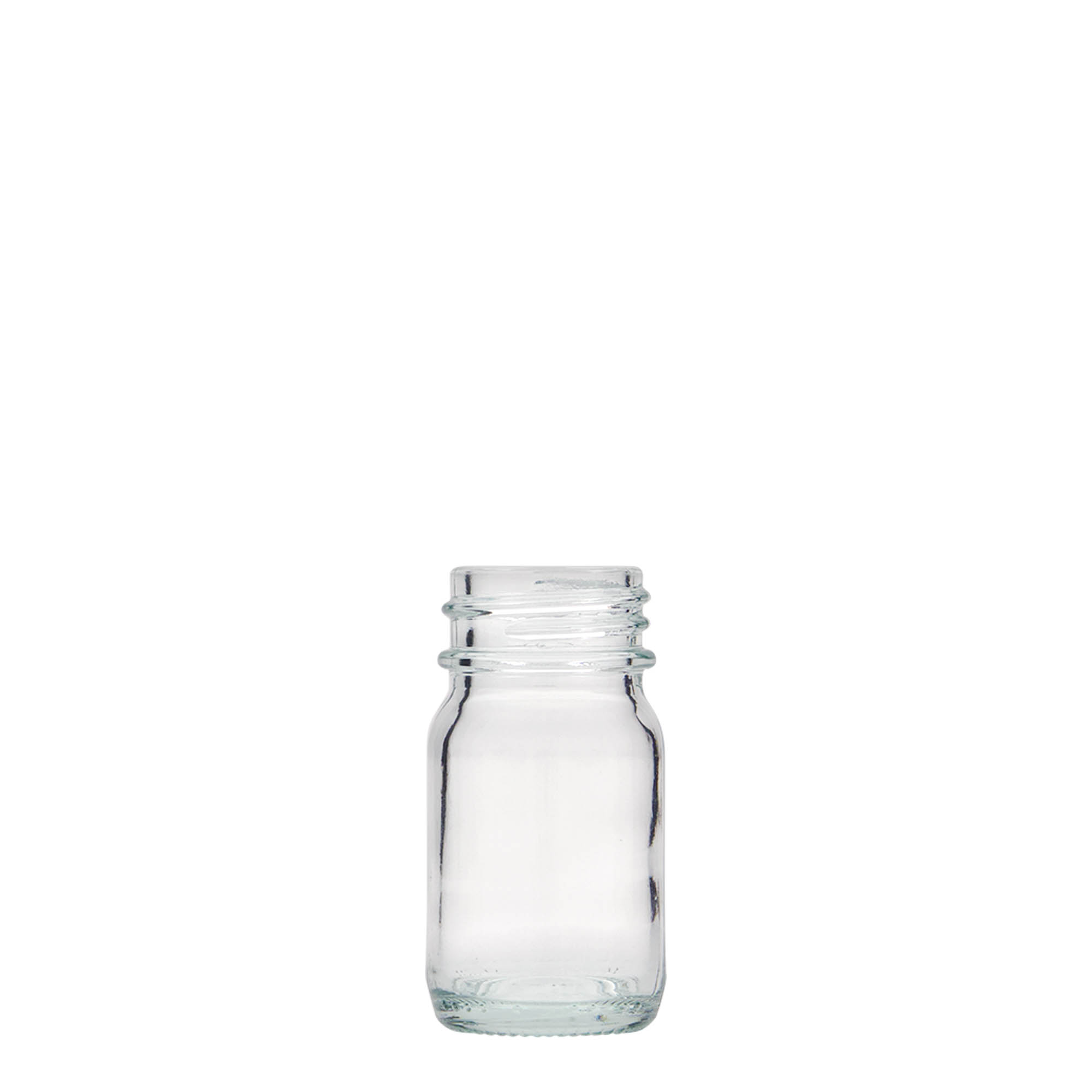 30 ml bredhalsglas, åbning: DIN 32 30 ml bredhalsglas, åbning: DIN 32