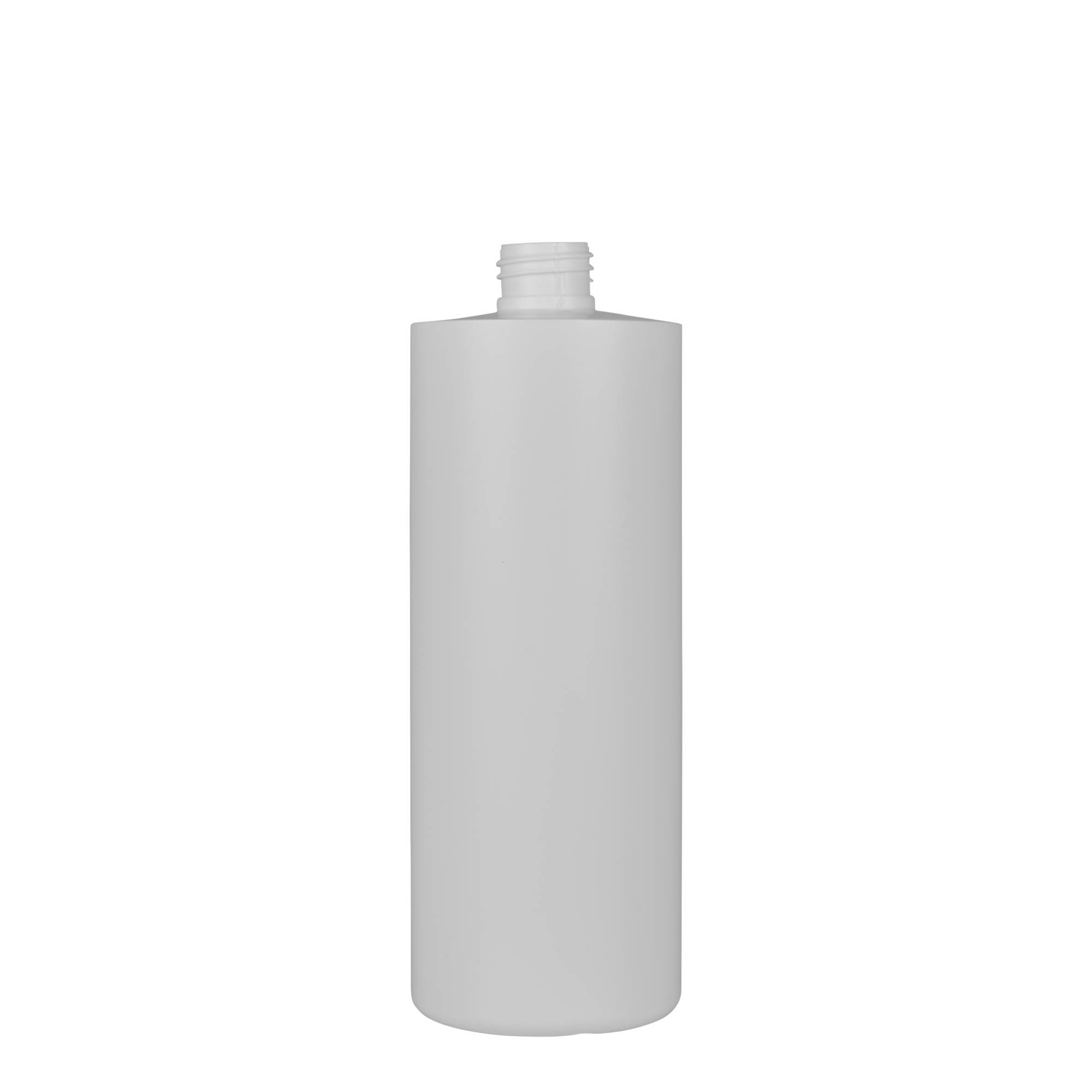 500 ml plastikflaske 'Pipe', grøn HDPE, hvid, tud: 24/410