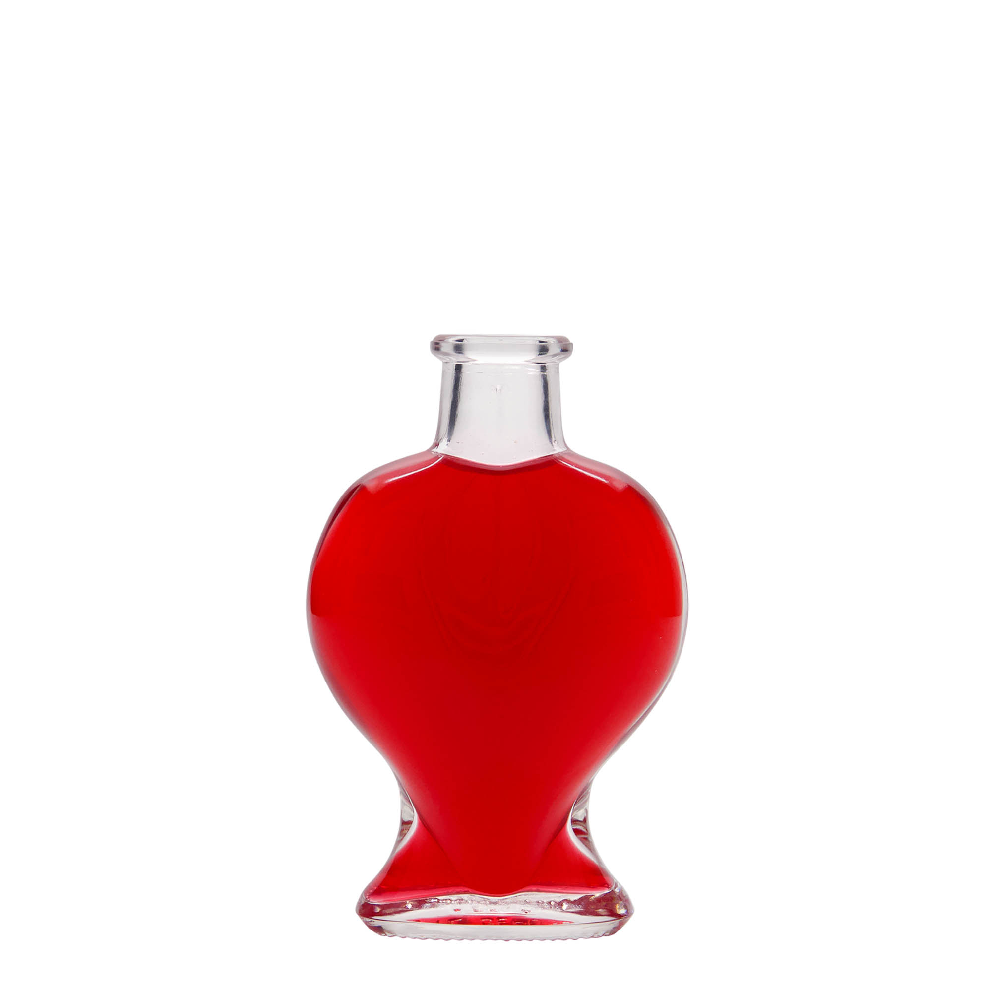 100 ml glasflaske 'Hjerte', åbning: Kork 100 ml glasflaske 'Hjerte', åbning: Kork