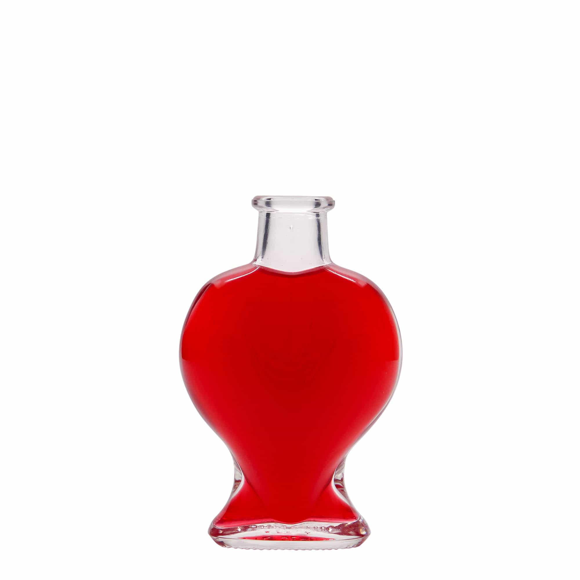 100 ml glasflaske 'Hjerte', åbning: Kork 100 ml glasflaske 'Hjerte', åbning: Kork