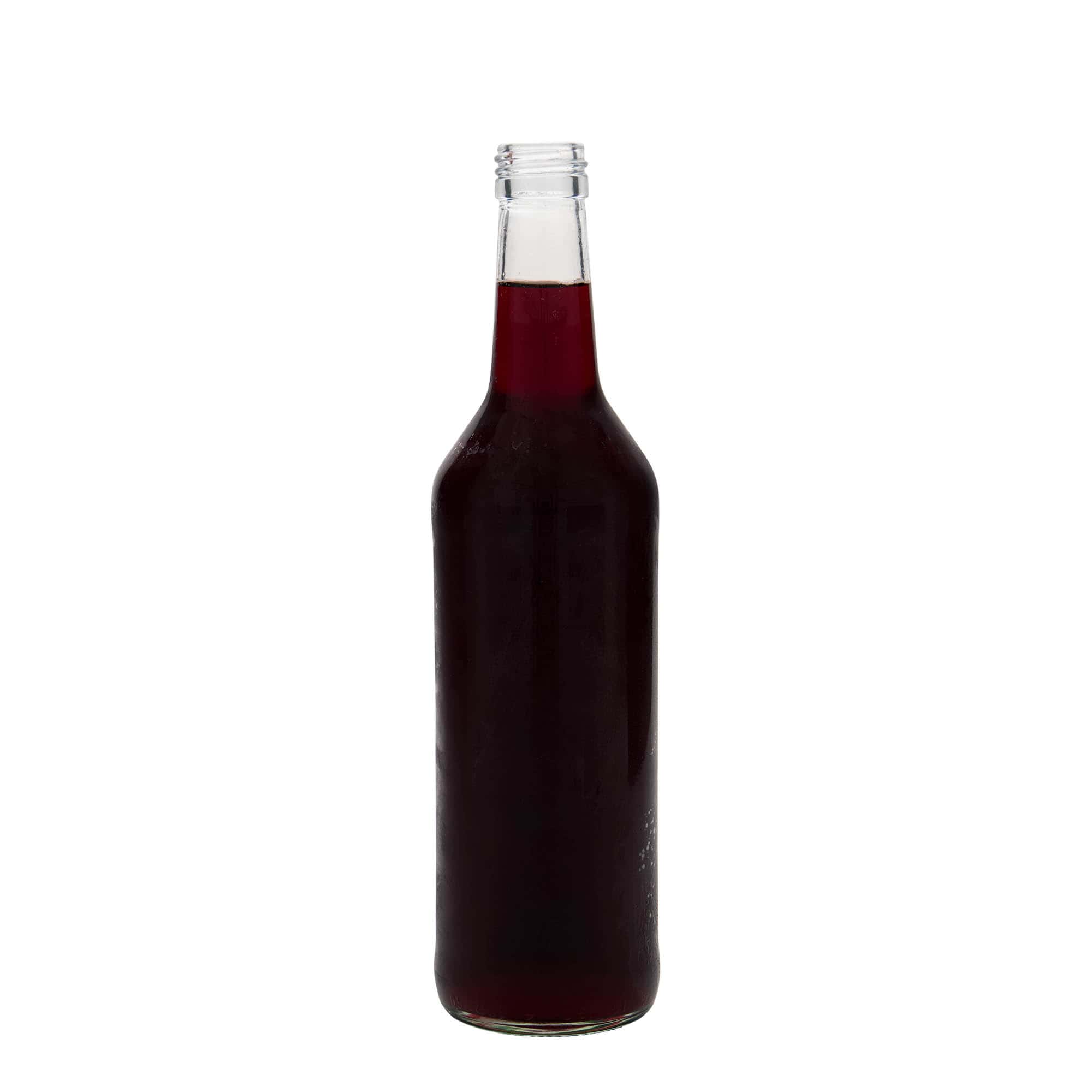 500 ml glasflaske med lige hals, åbning: PP 28