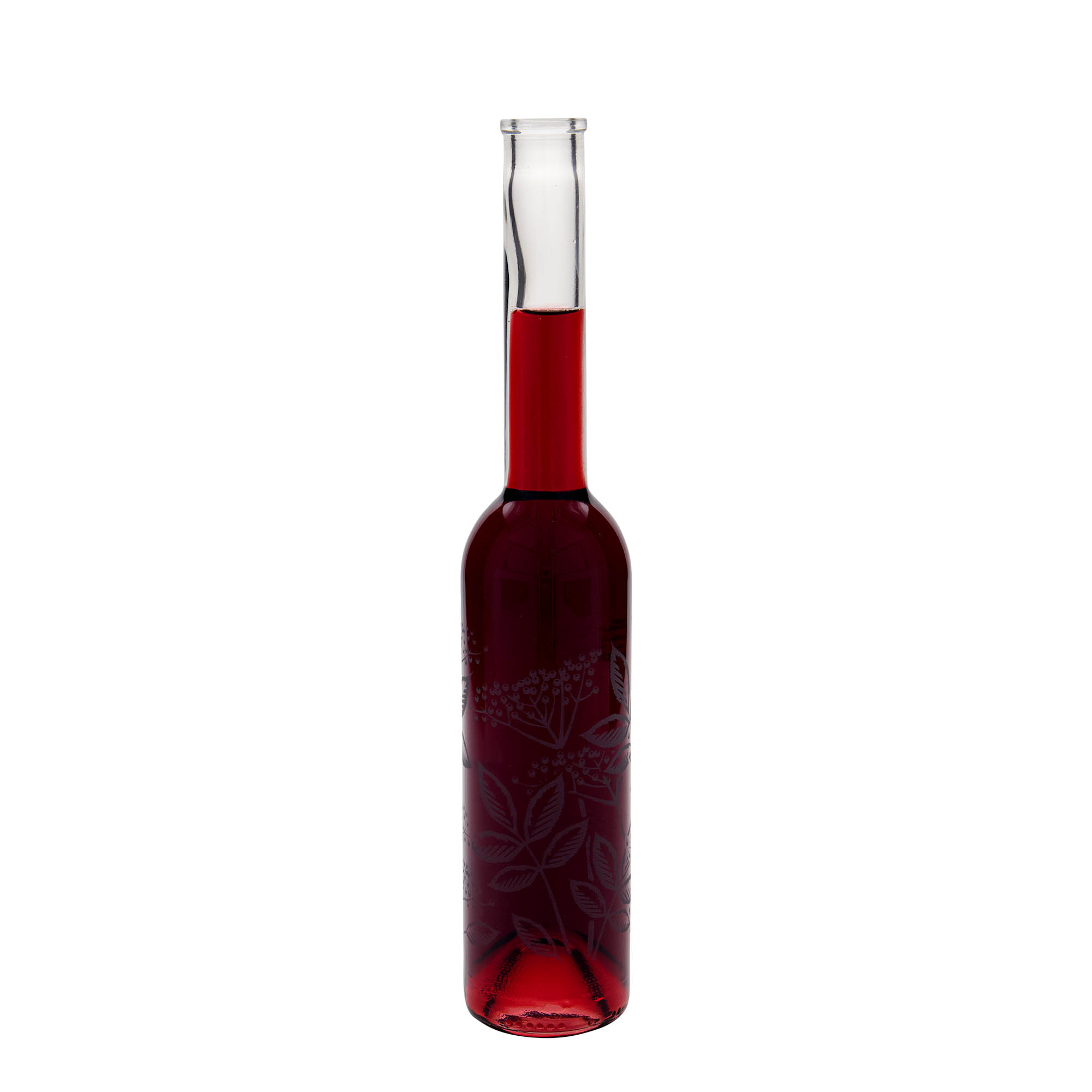 350 ml glasflaske 'Opera', motiv: Hyld, åbning: Kork