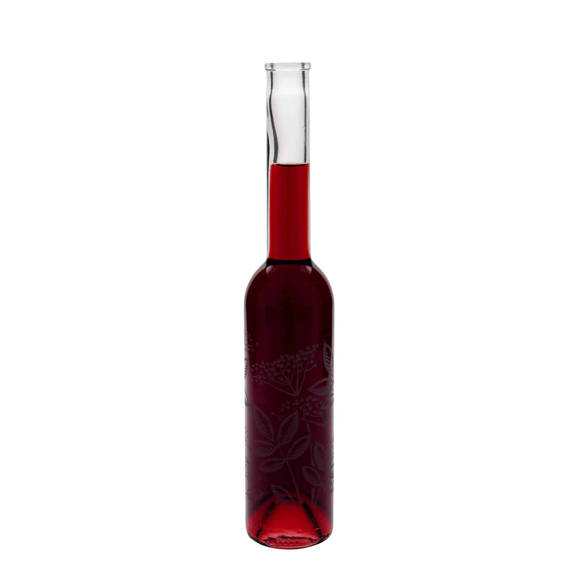 350 ml glasflaske 'Opera', motiv: hyld, åbning: kork