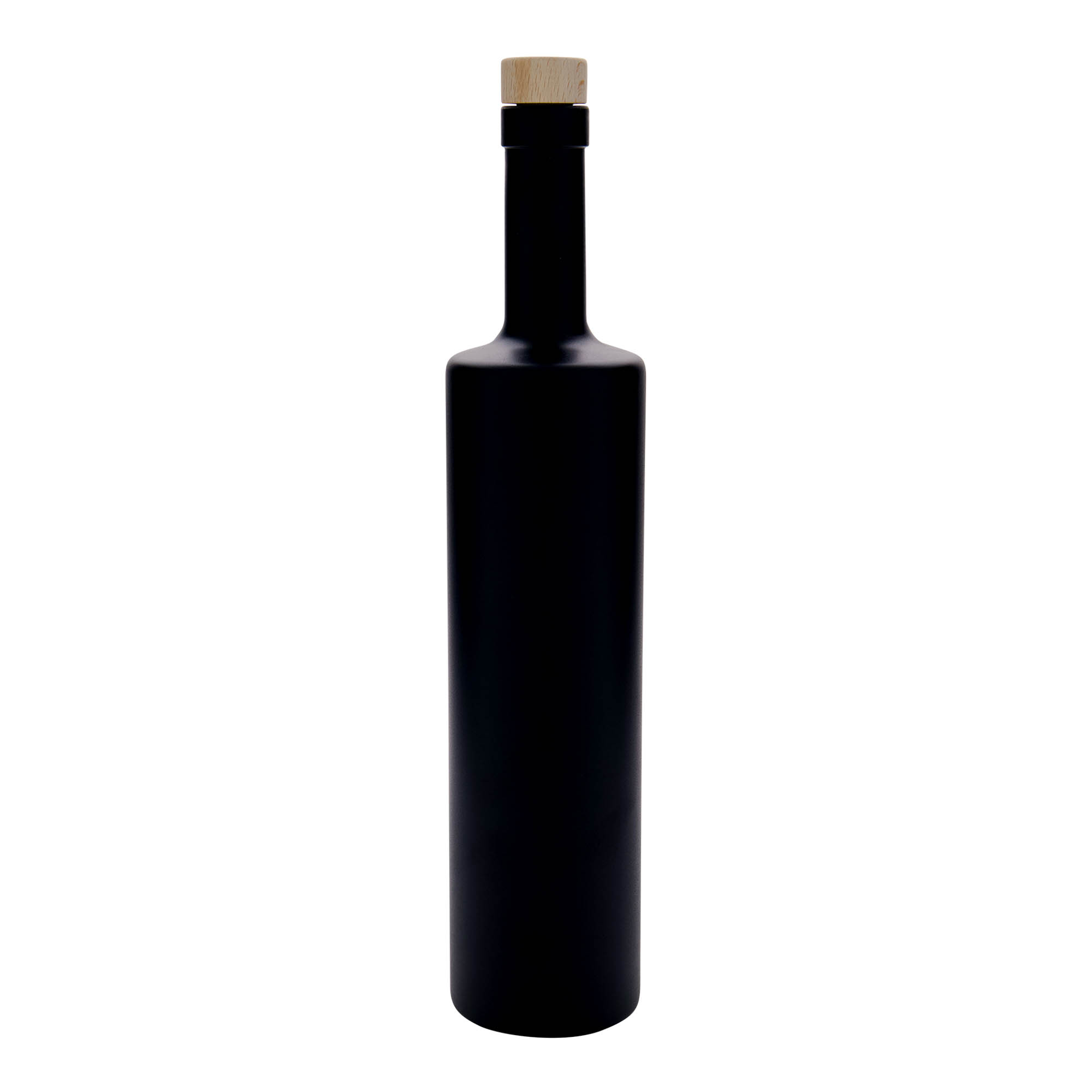 700 ml glasflaske »Centurio«, sort, åbning: kork
