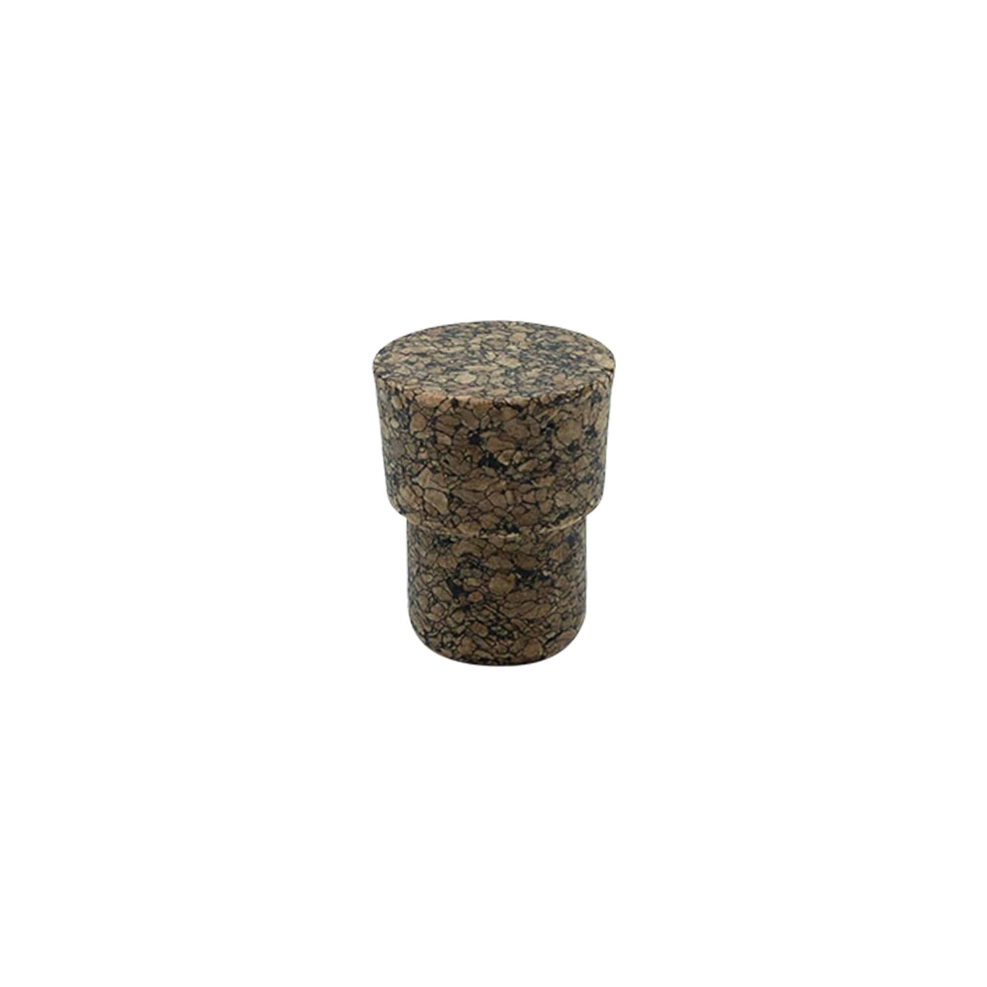 Håndtagprop 'Cornice' 19,5 mm, Corkcoal, til munding: Kork