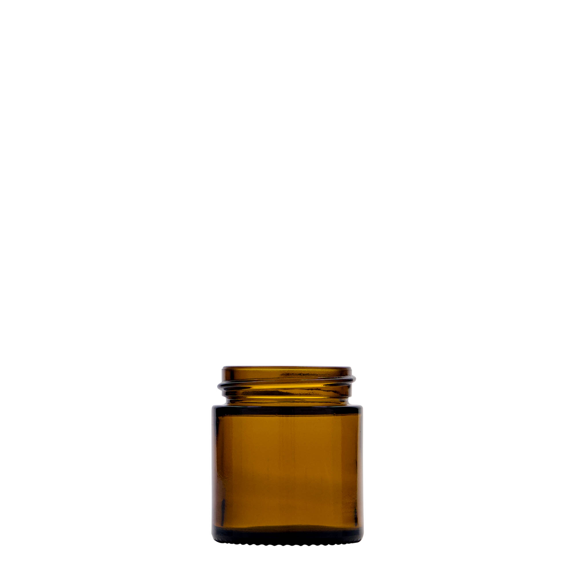 30 ml krukke »Brown Line«, glas, brun, åbning: skruelåg