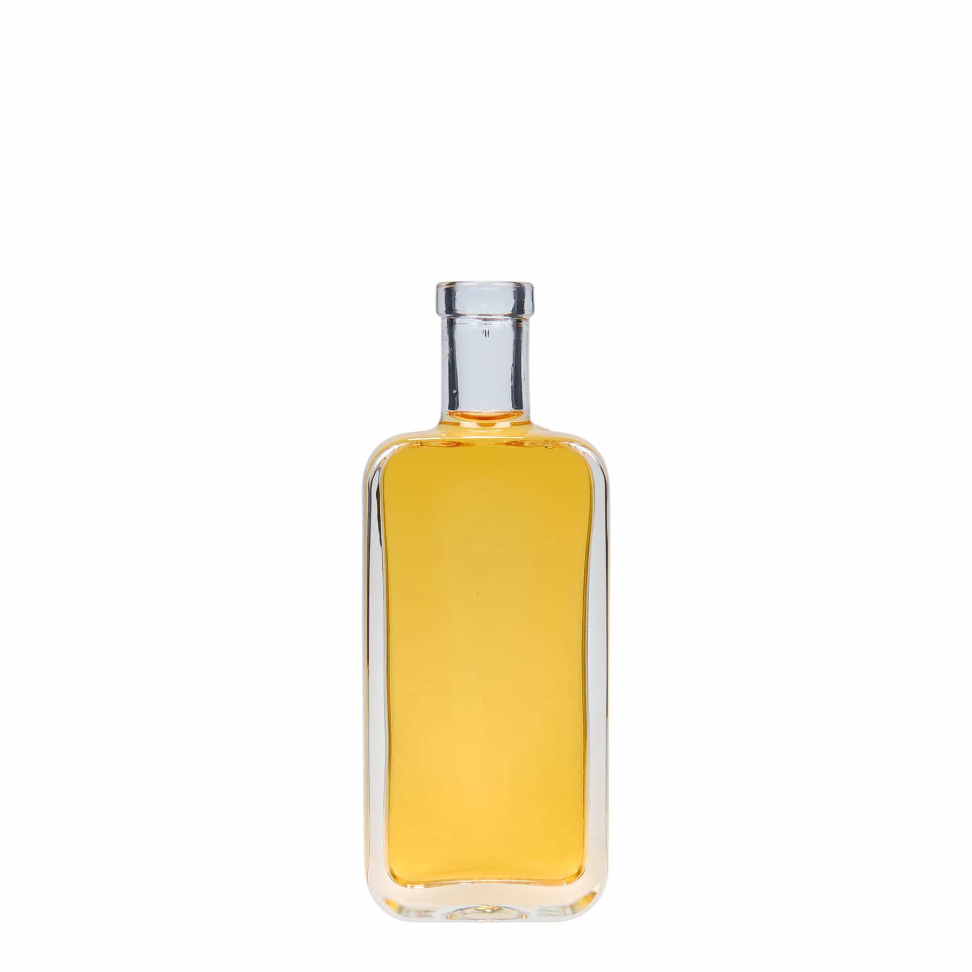 100 ml glasflaske 'Nice', rektangulær, åbning: kork