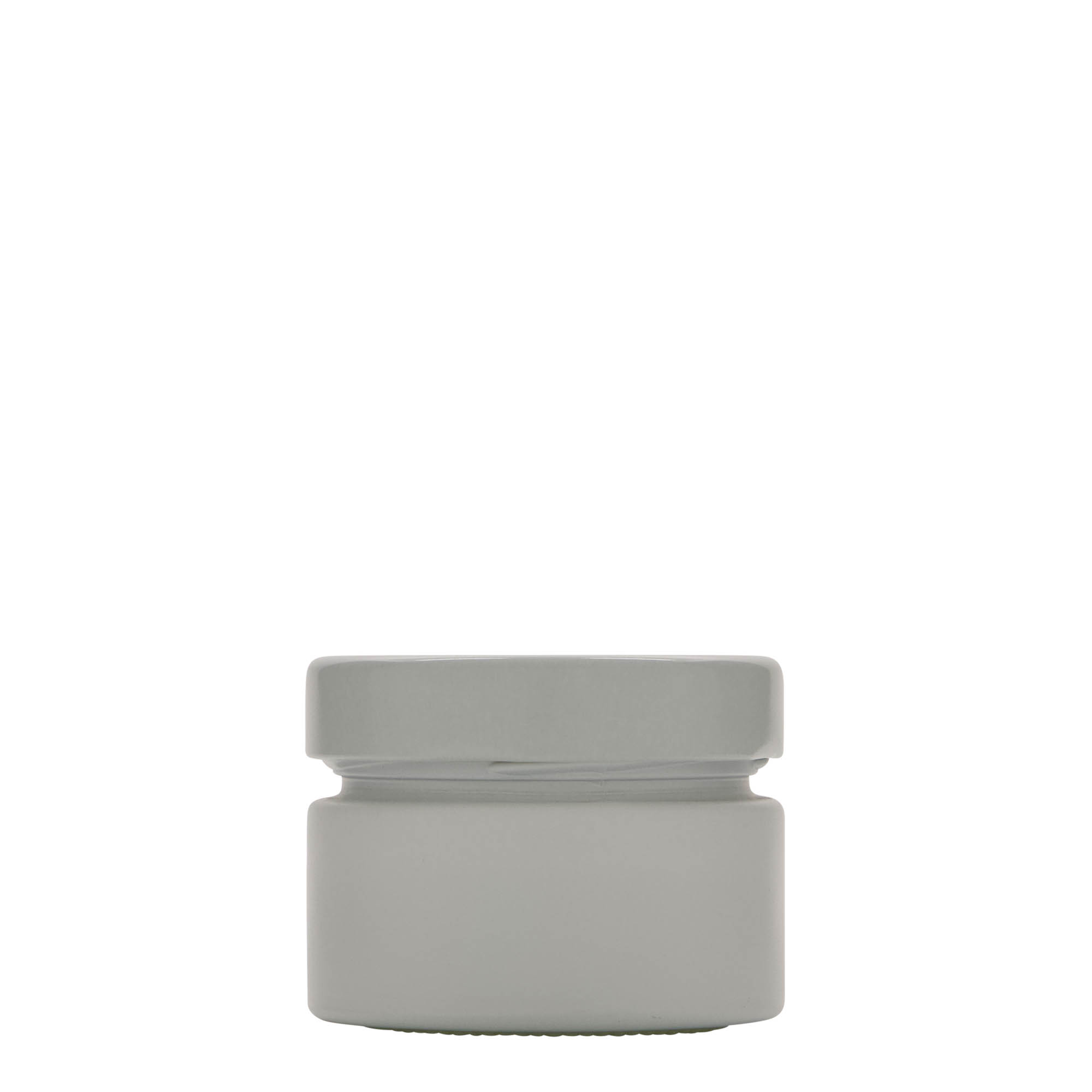 130 ml rundt glas 'Aurora', hvid, åbning: Deep-Twist-Off (DTO 66)