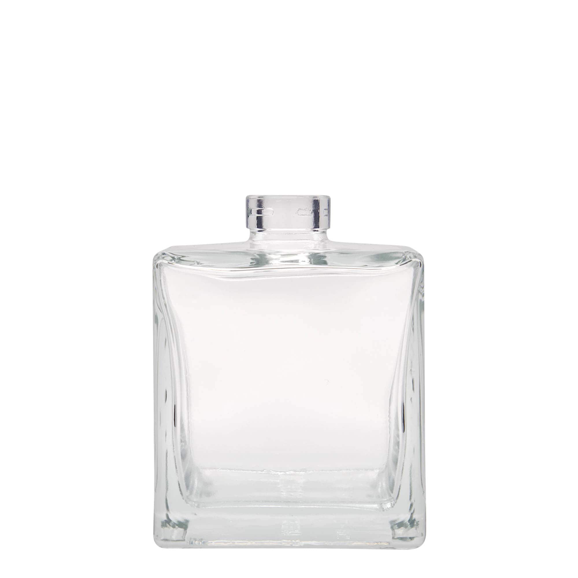 500 ml glasflaske 'Cube', kvadratisk, åbning: kork